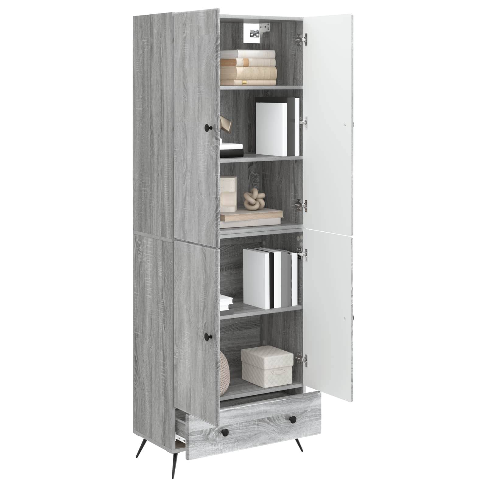 vidaXL Schrankset 2 pcs Grau Sonoma Holzwerkstoff