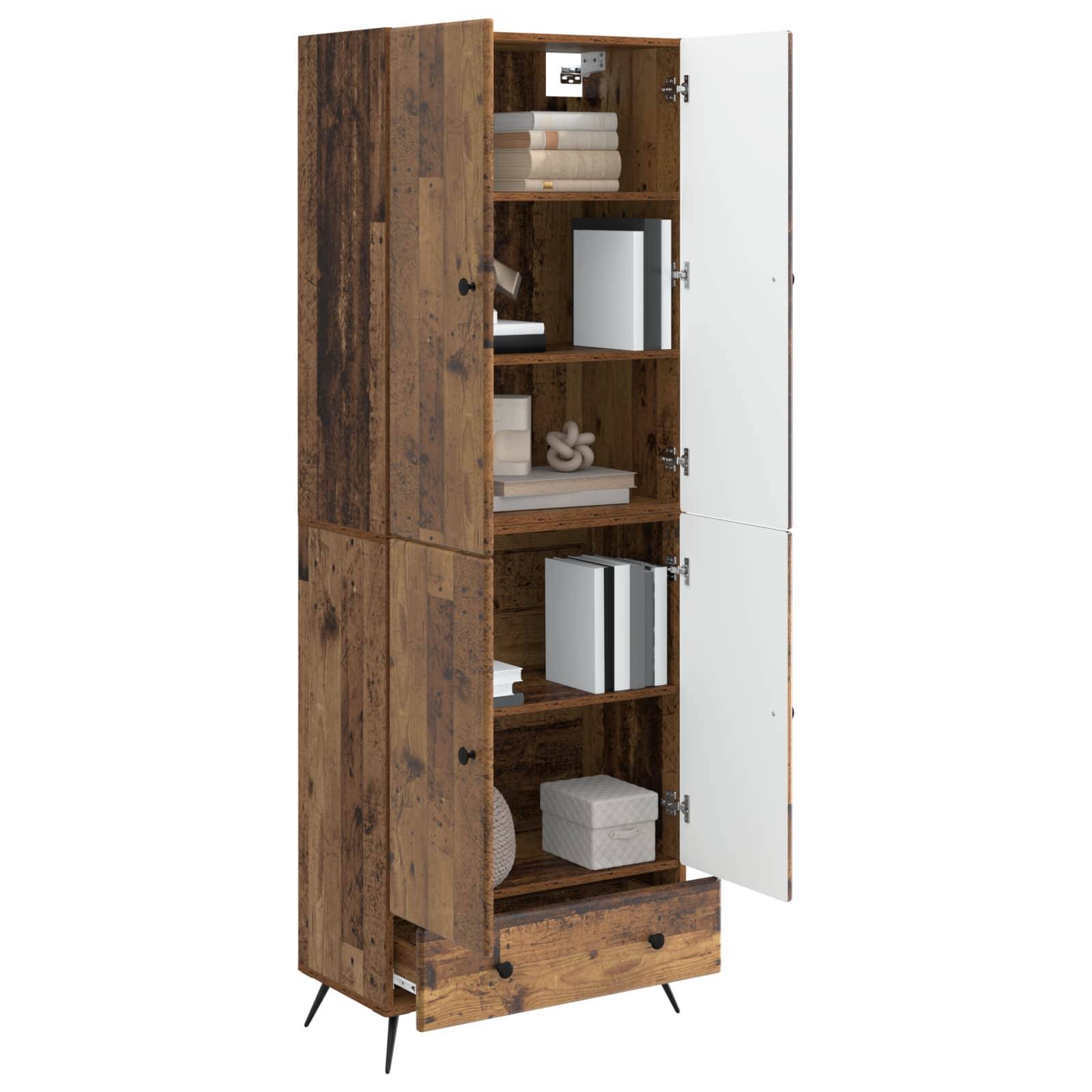 vidaXL Schrankset 2 pcs Altholz Holzwerkstoff