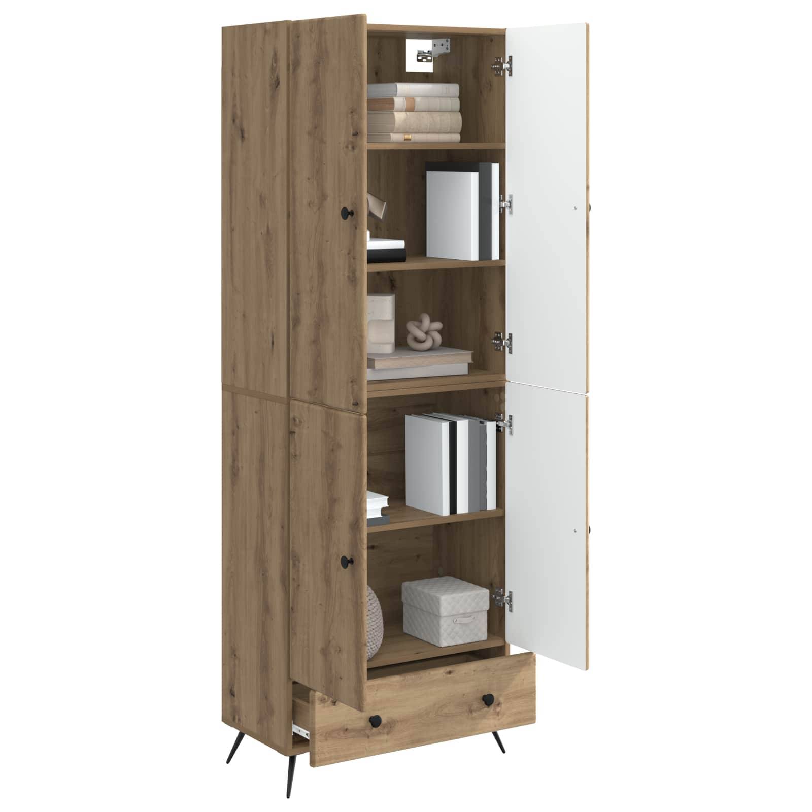 vidaXL Schrankset 2 Stk. Artisan-Eiche Holzwerkstoff