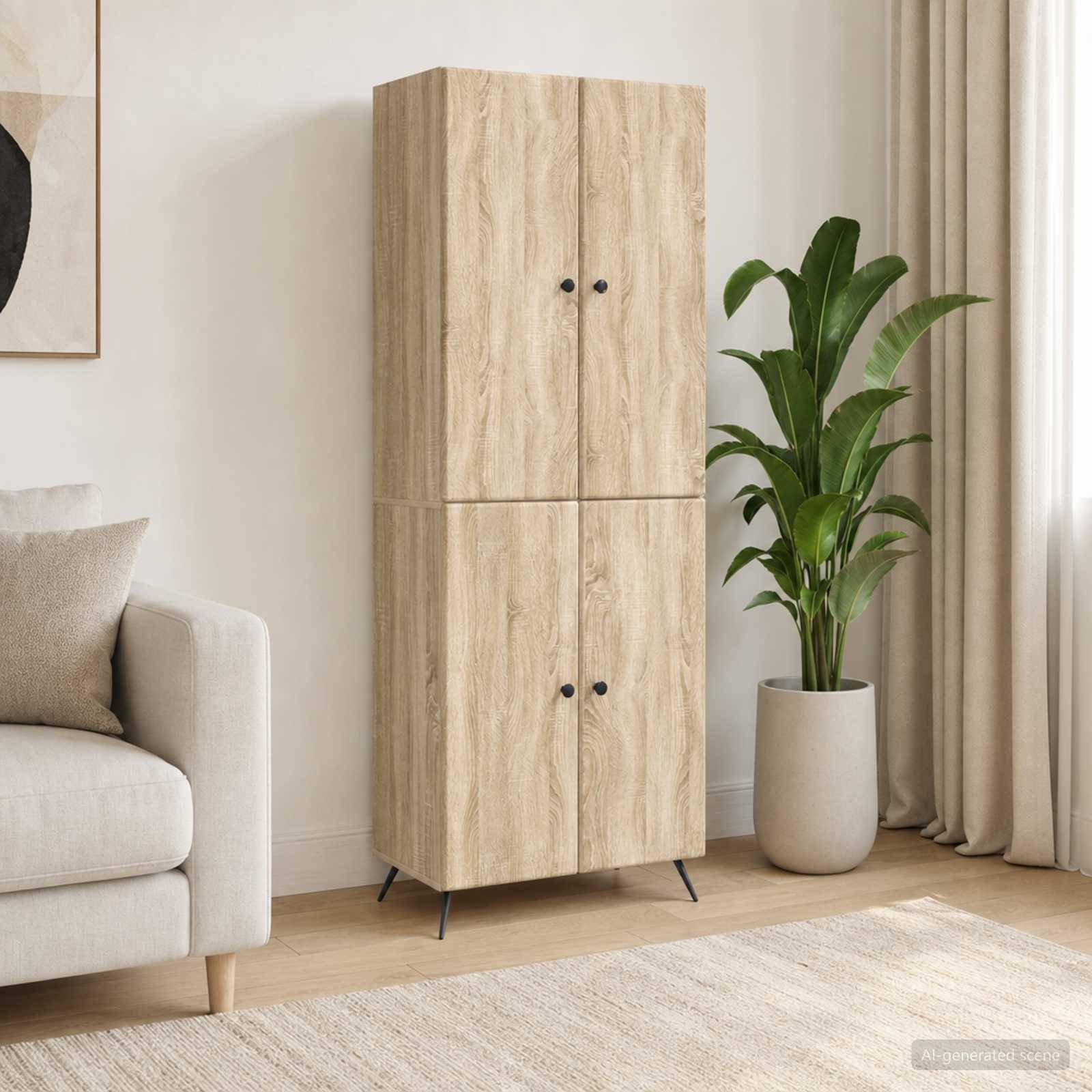 vidaXL Schrankset 2 pcs Sonoma-Eiche Holzwerkstoff