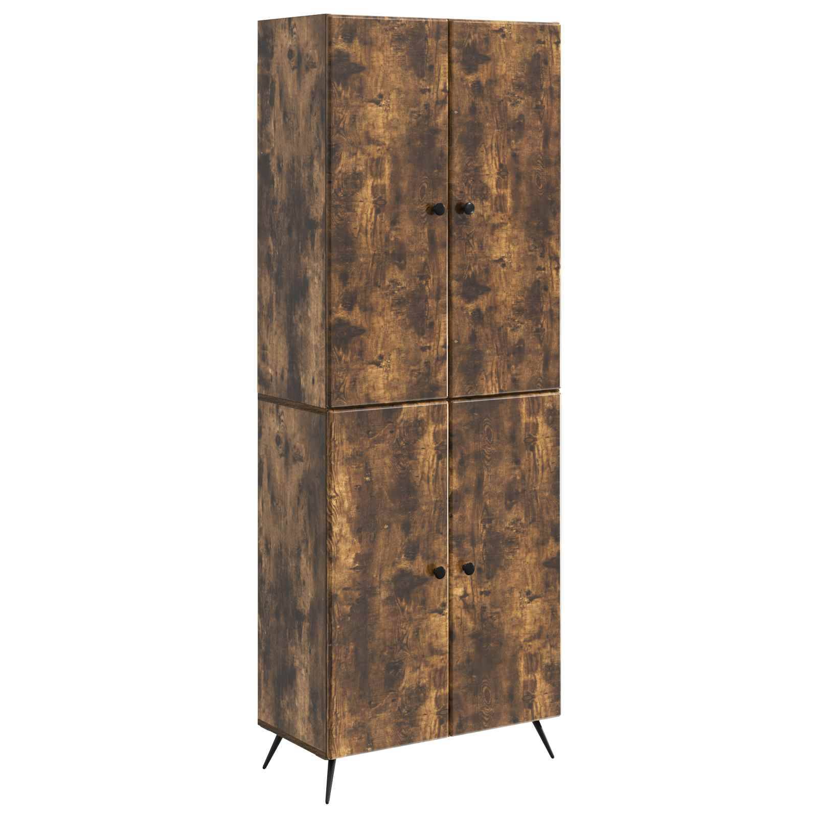 vidaXL Schrankset 2 pcs Geräucherte Eiche Holzwerkstoff