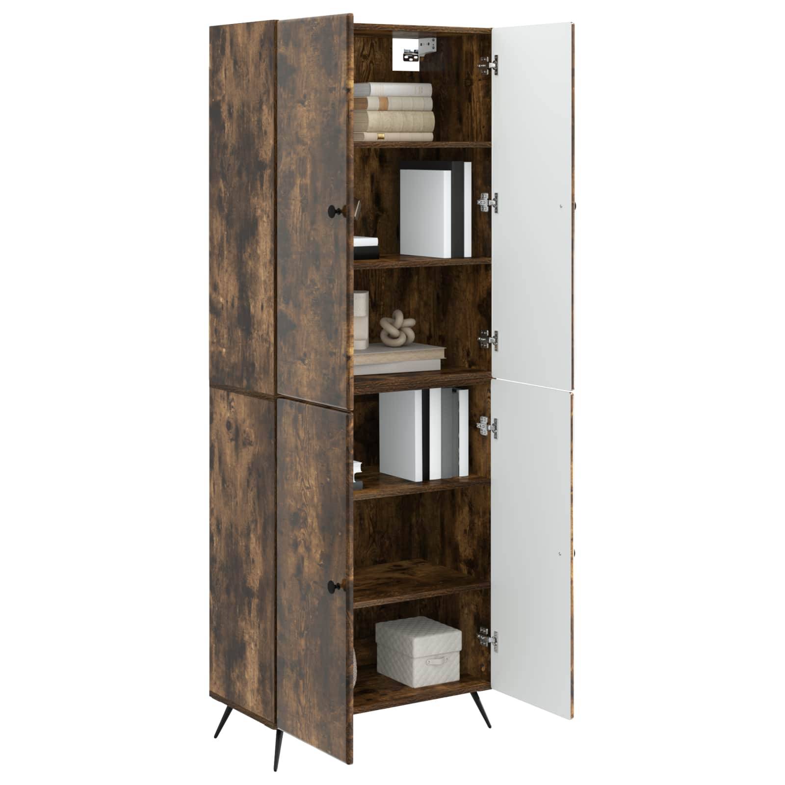 vidaXL Schrankset 2 pcs Geräucherte Eiche Holzwerkstoff