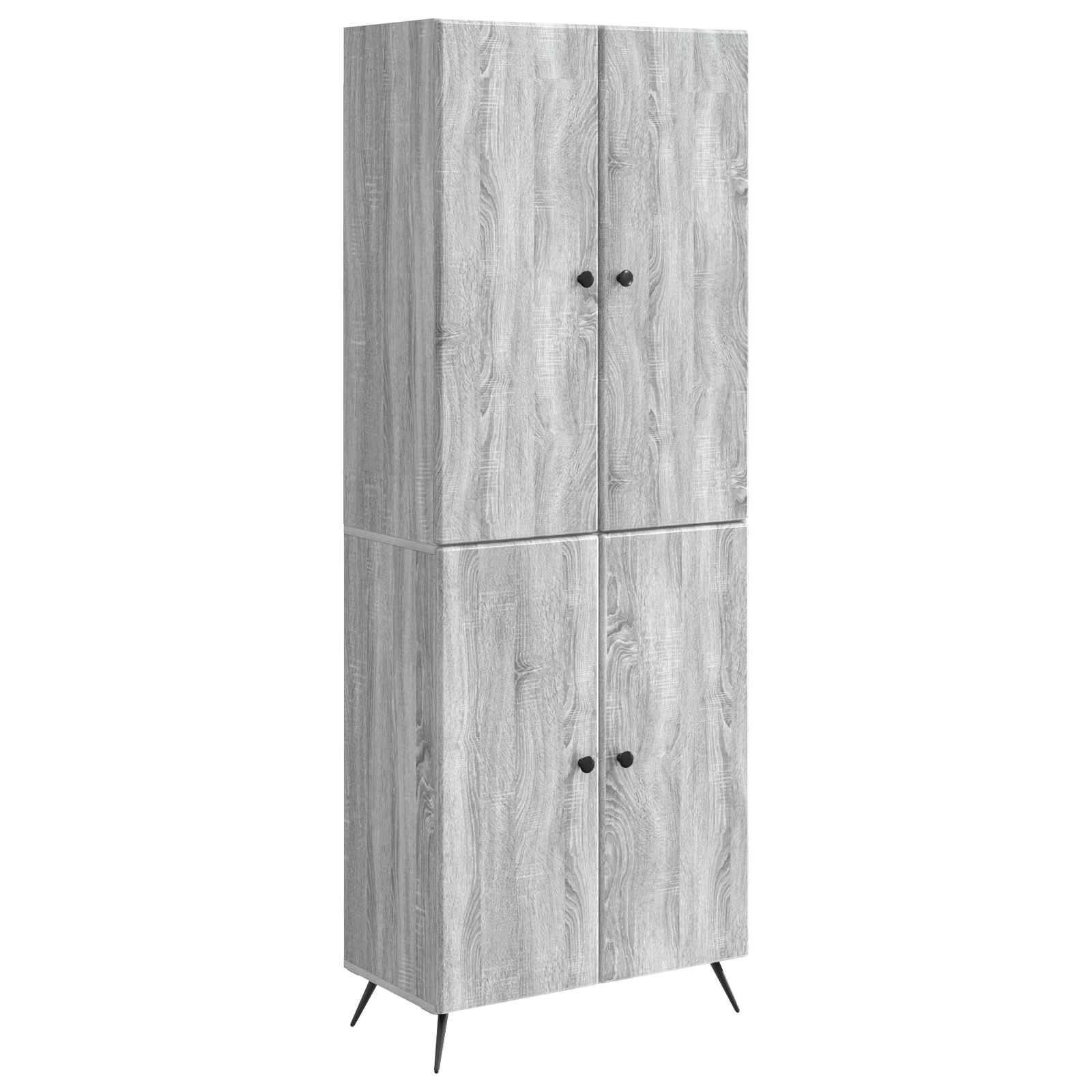 vidaXL Schrankset 2 pcs Grau Sonoma Holzwerkstoff