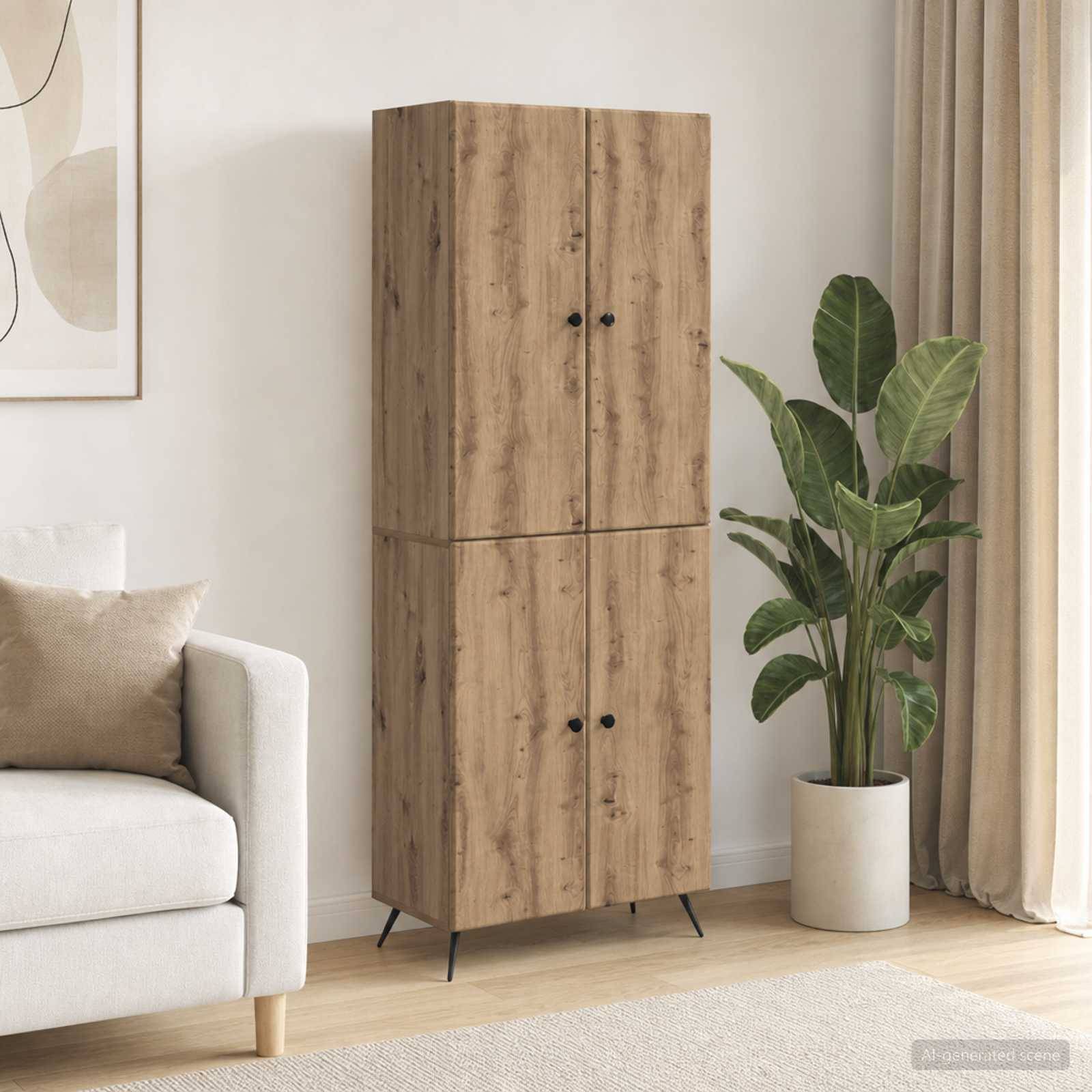 vidaXL Schrankset 2 Stk. Artisan-Eiche Holzwerkstoff