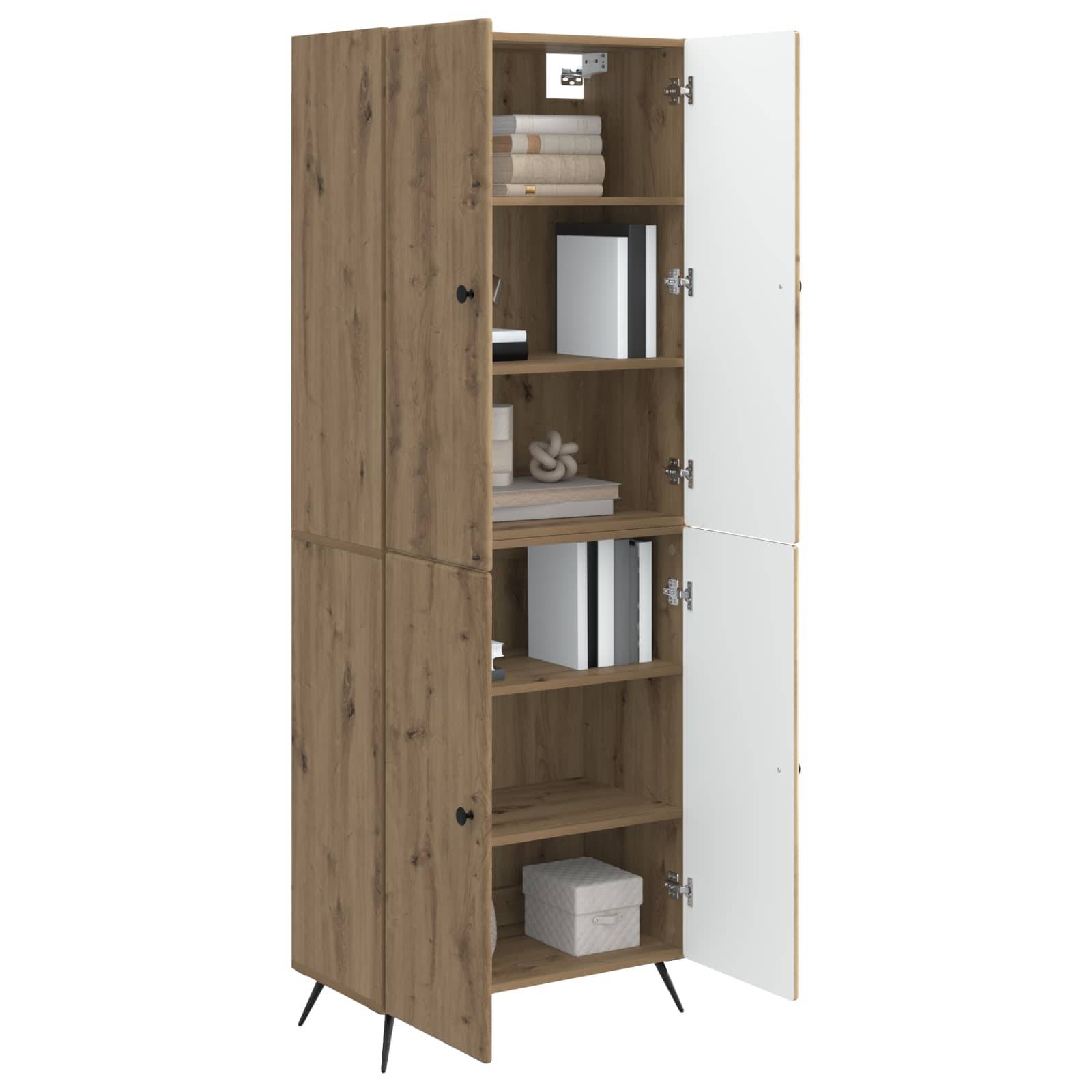 vidaXL Schrankset 2 Stk. Artisan-Eiche Holzwerkstoff