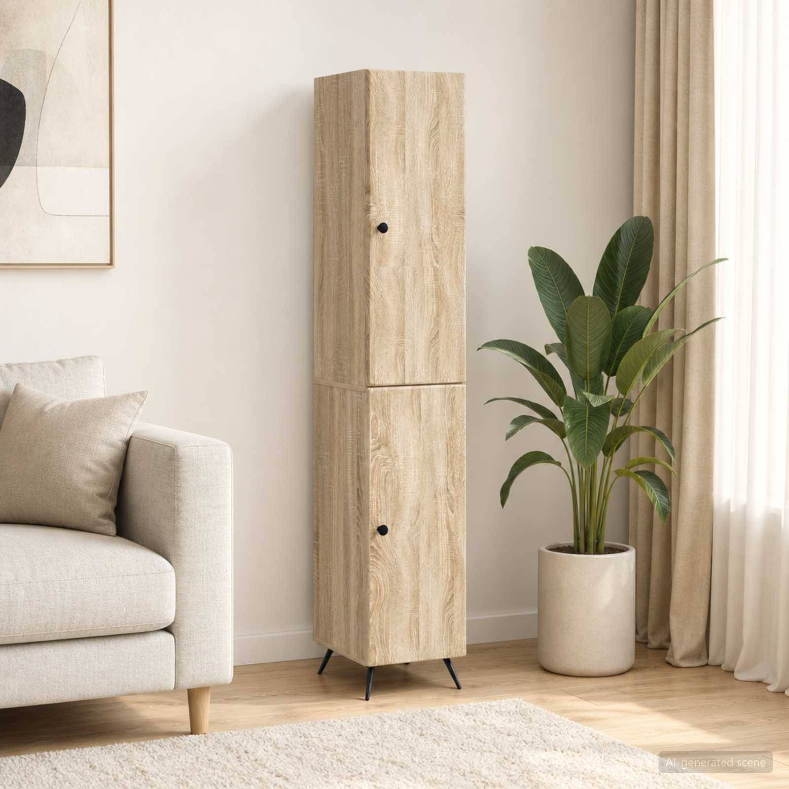 vidaXL Schrankset 2 pcs Sonoma-Eiche Holzwerkstoff