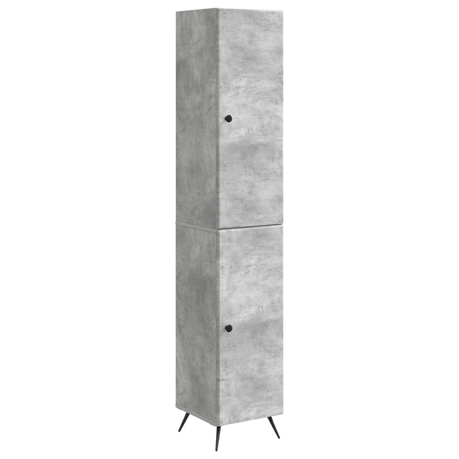 vidaXL Schrankset 2 pcs Betongrau Holzwerkstoff