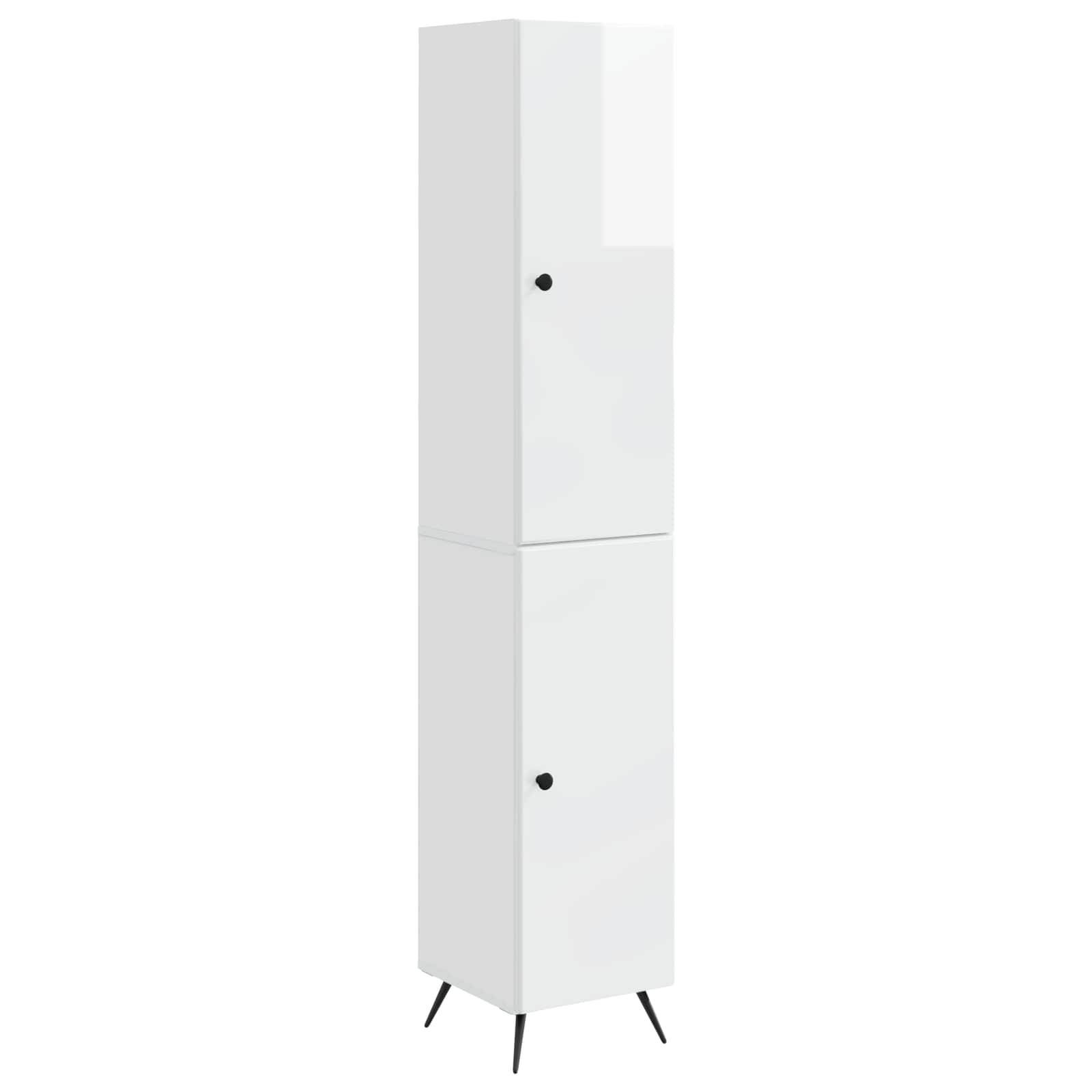 vidaXL Schrankset 2 pcs Hochglanz Weiß Holzwerkstoff