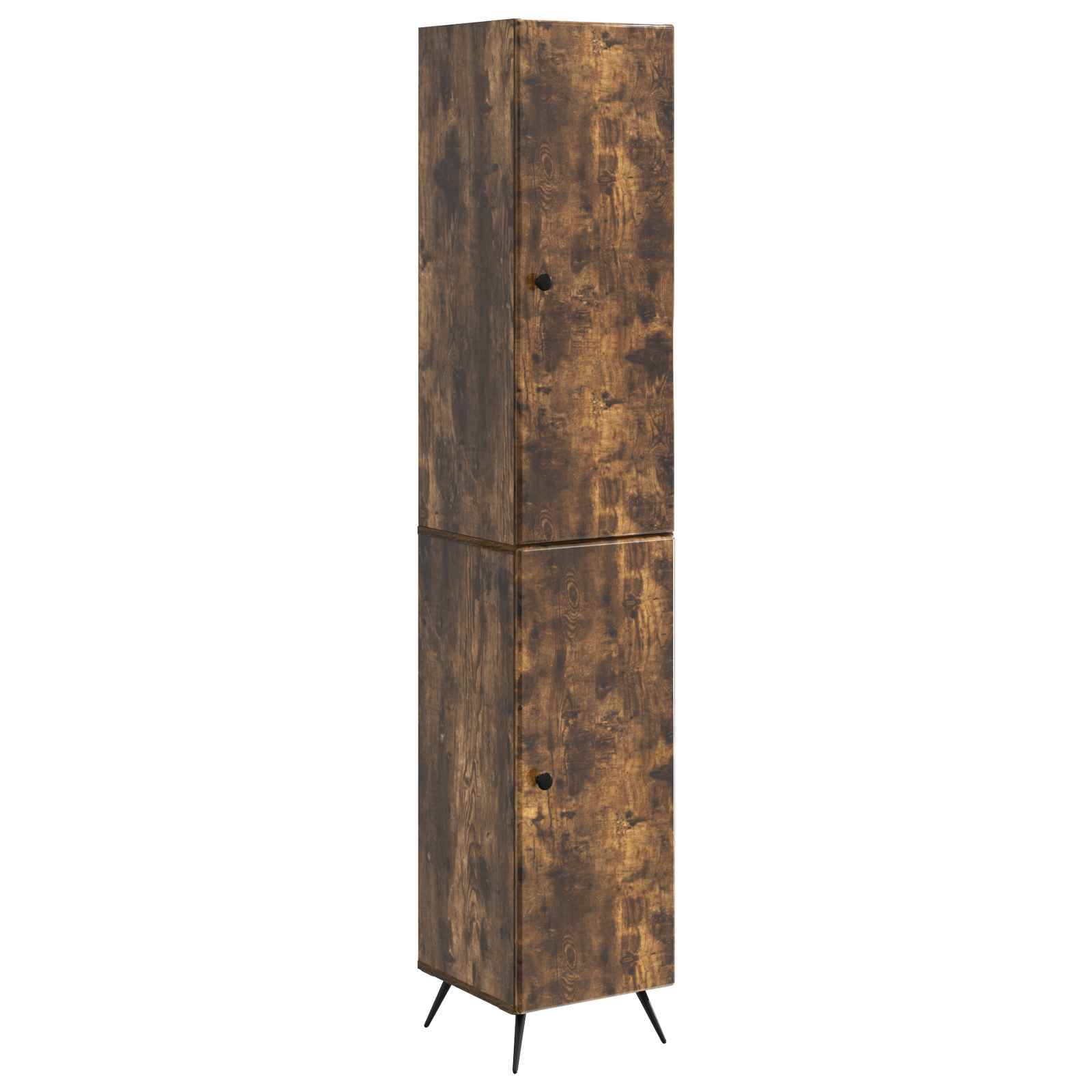 vidaXL Schrankset 2 pcs Geräucherte Eiche Holzwerkstoff