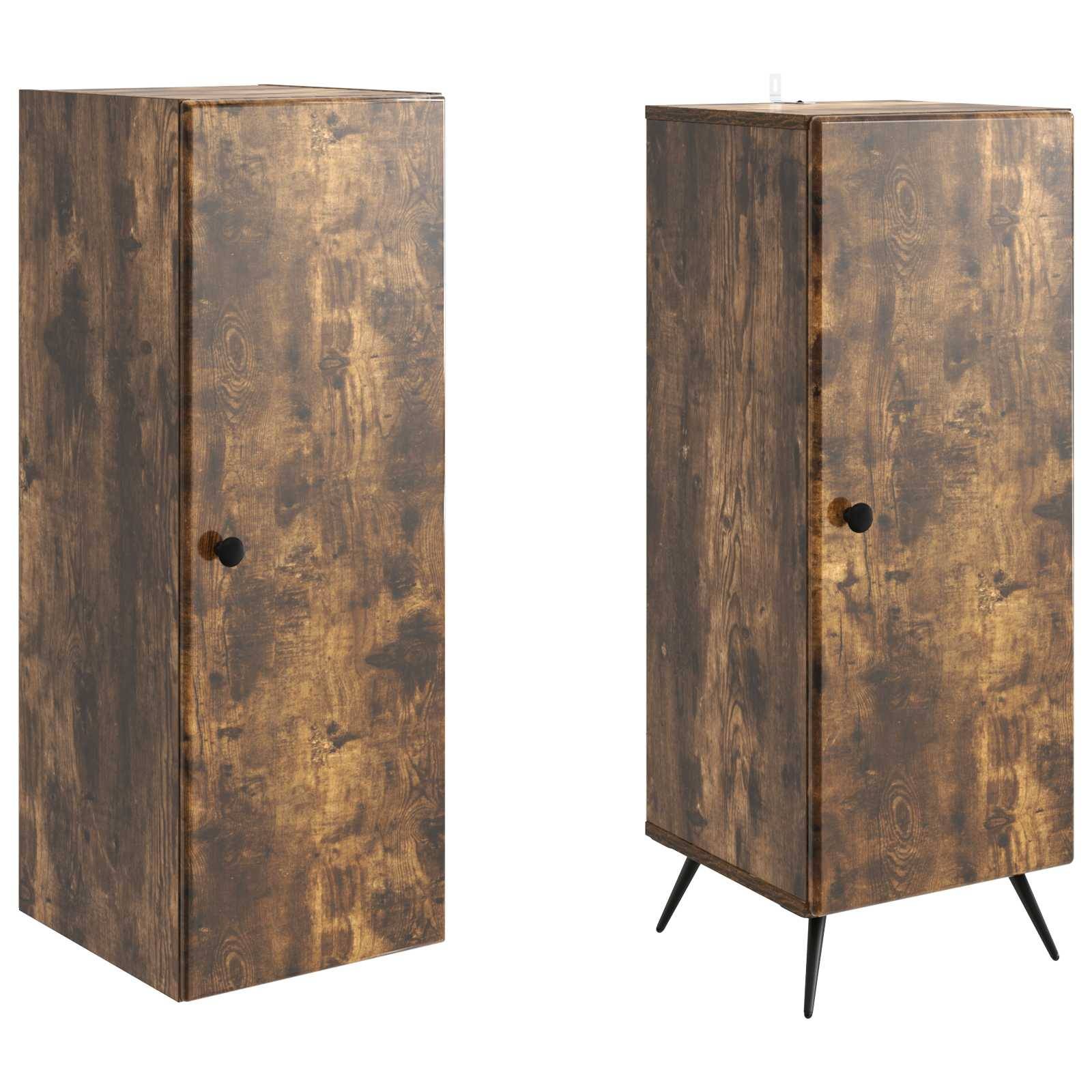 vidaXL Schrankset 2 pcs Geräucherte Eiche Holzwerkstoff
