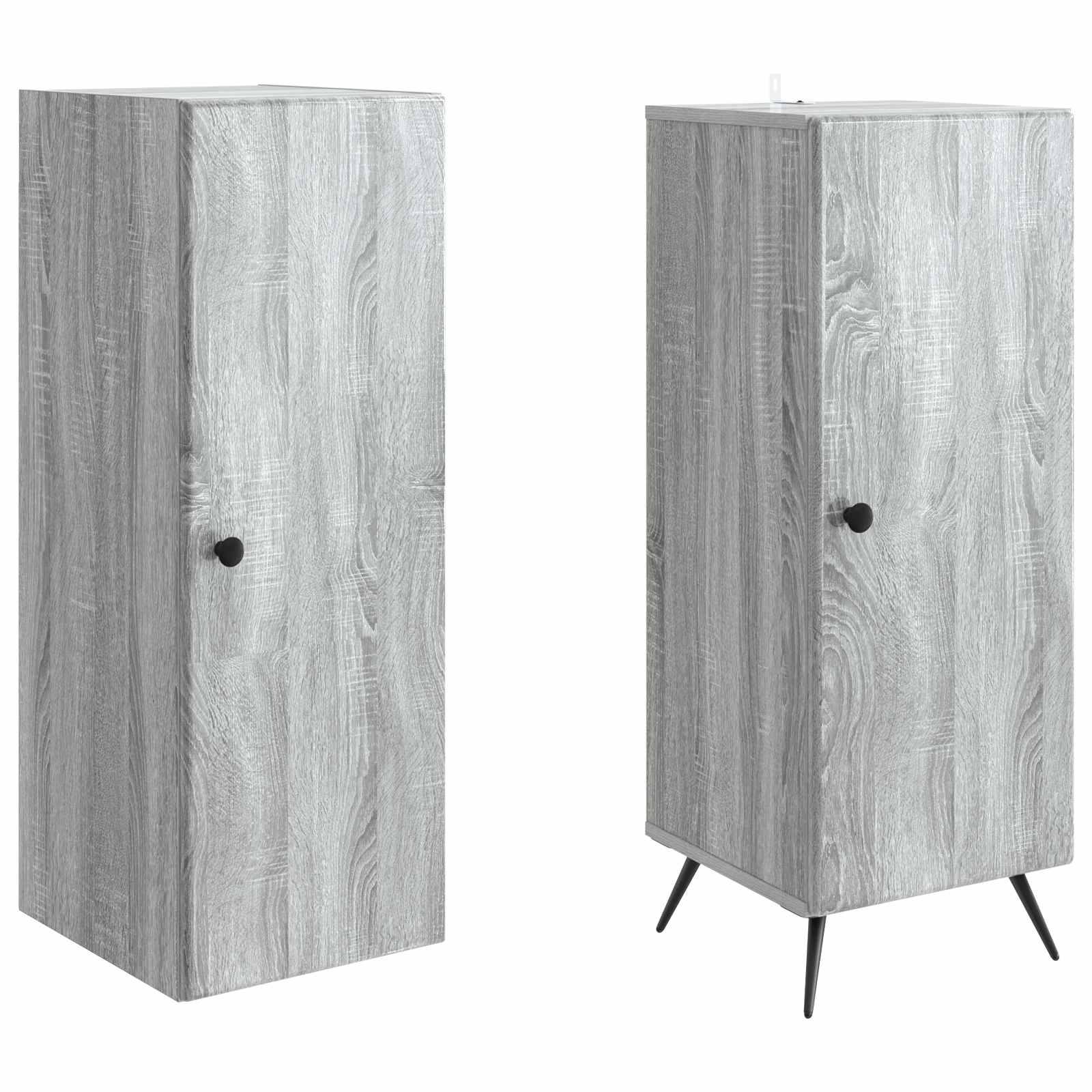 vidaXL Schrankset 2 pcs Grau Sonoma Holzwerkstoff