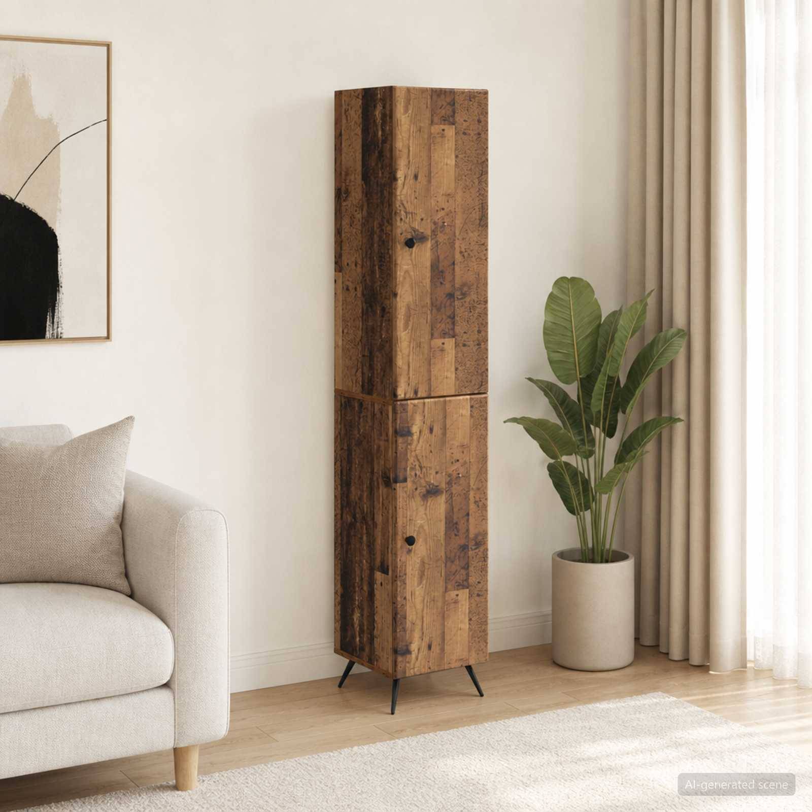 vidaXL Schrankset 2 pcs Altholz Holzwerkstoff