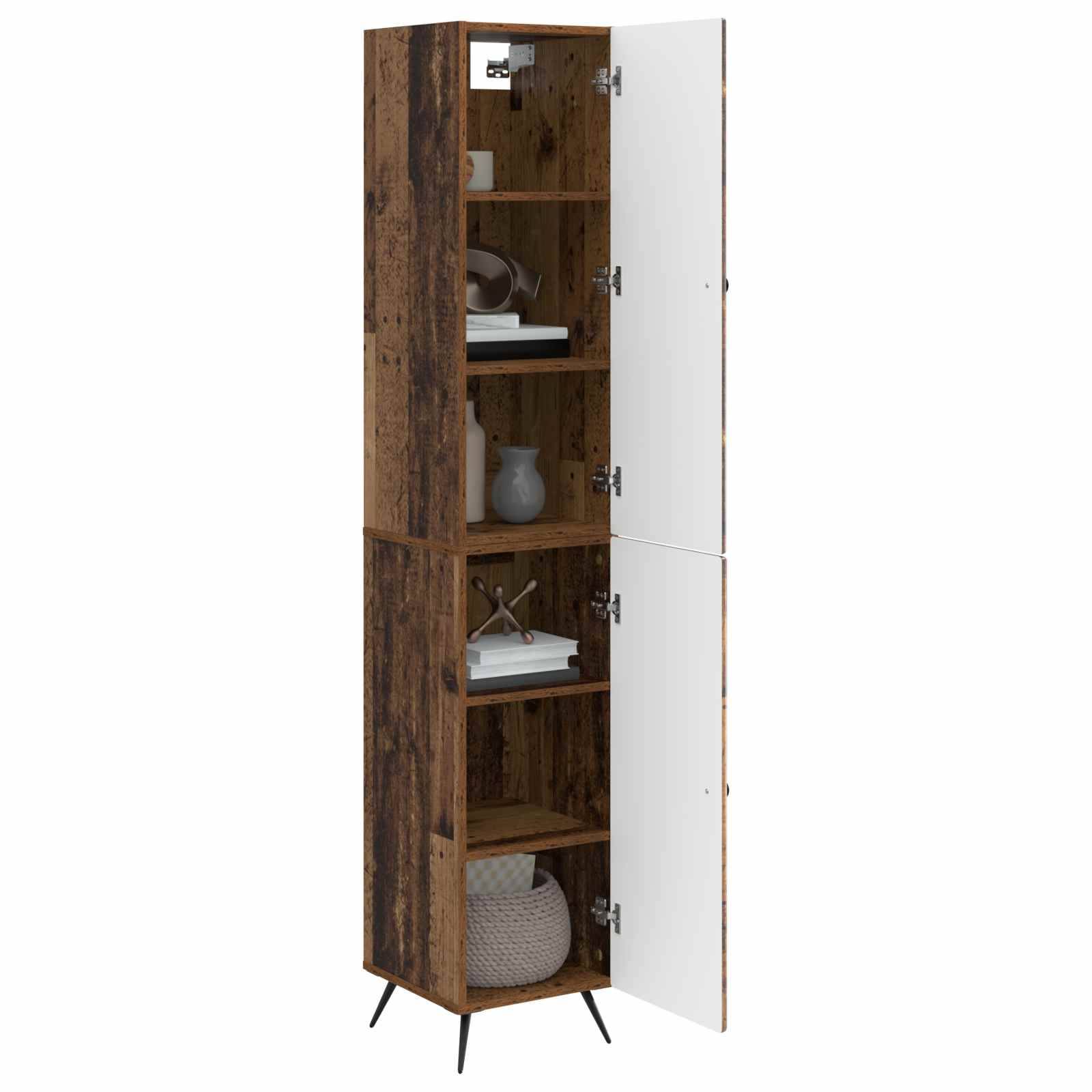 vidaXL Schrankset 2 pcs Altholz Holzwerkstoff
