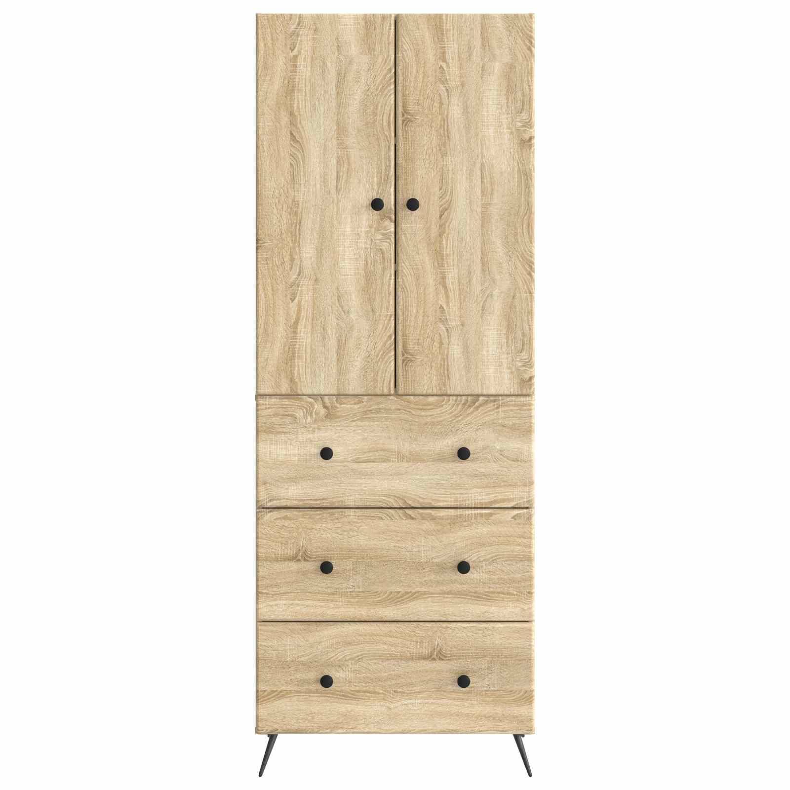 vidaXL Schrankset 2 pcs Sonoma-Eiche 66 x 34,5 x 90 cm Holzwerkstoff