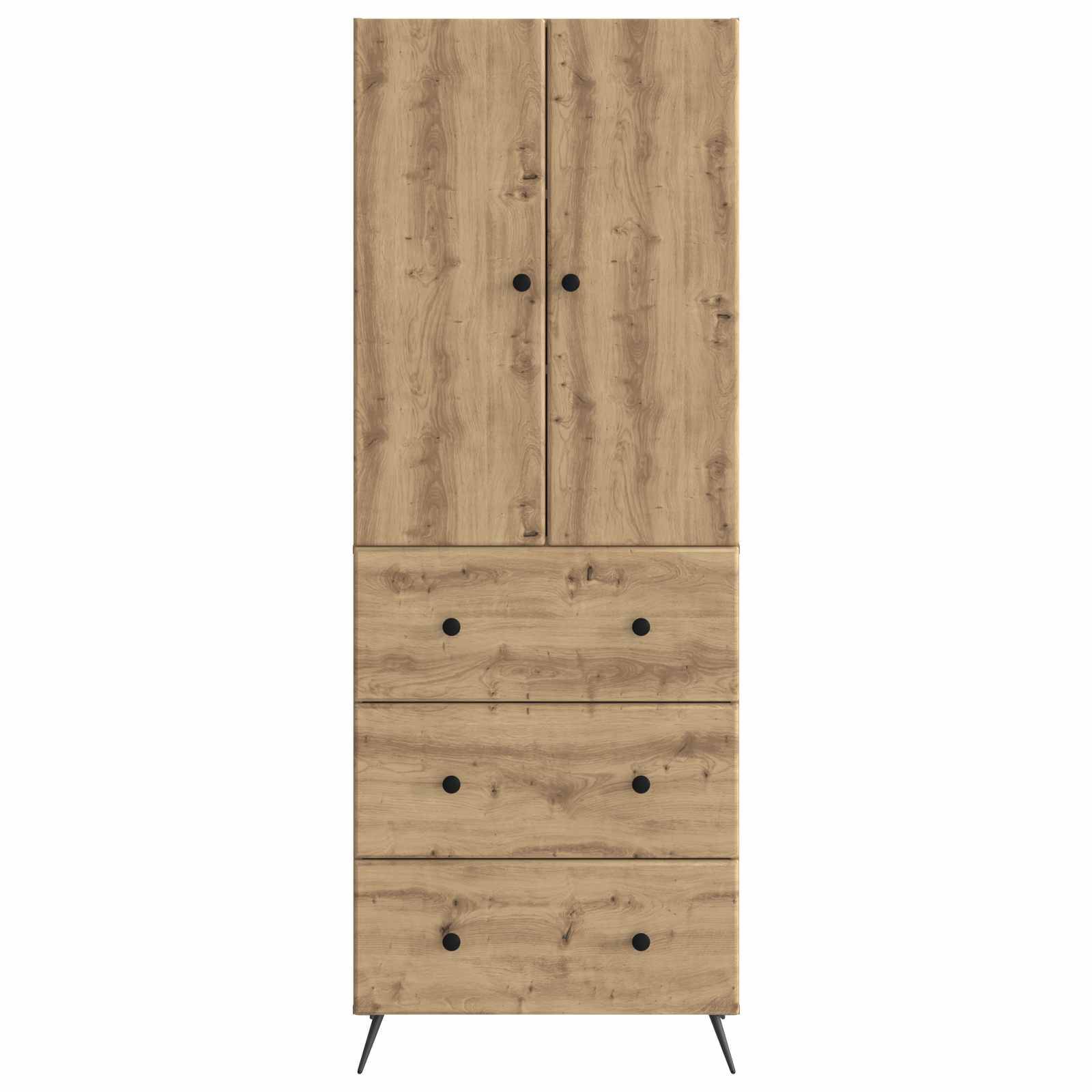 vidaXL Schrankset 2 pcs Artisan-Eiche 66 x 34,5 x 90 cm Holzwerkstoff
