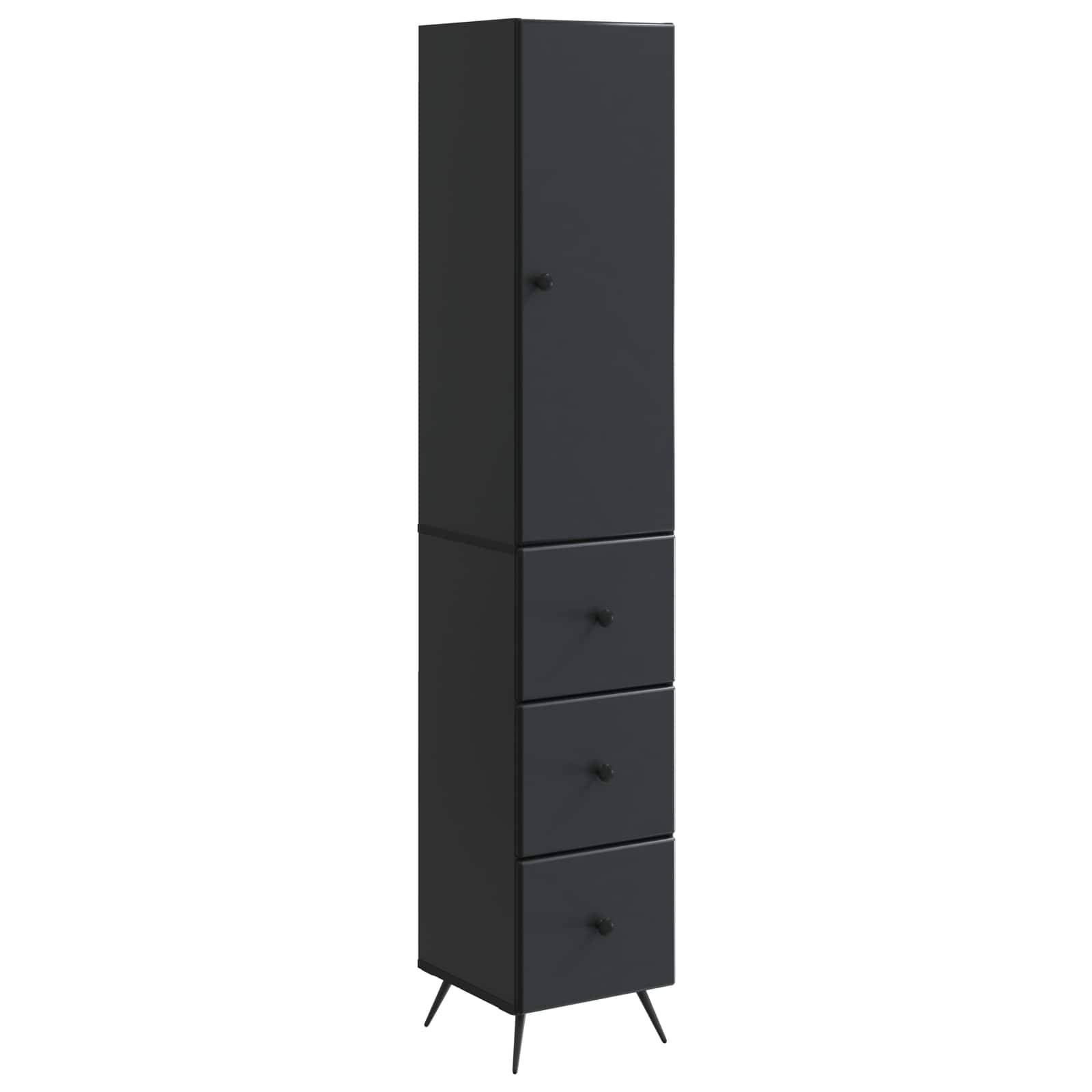 vidaXL Schrankset 2 pcs Schwarz 34,5 x 34,5 x 90 cm Holzwerkstoff