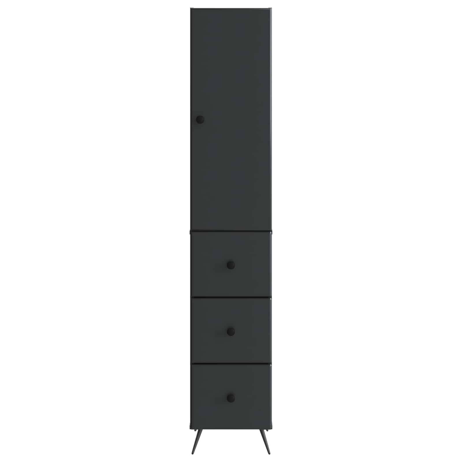 vidaXL Schrankset 2 pcs Schwarz 34,5 x 34,5 x 90 cm Holzwerkstoff