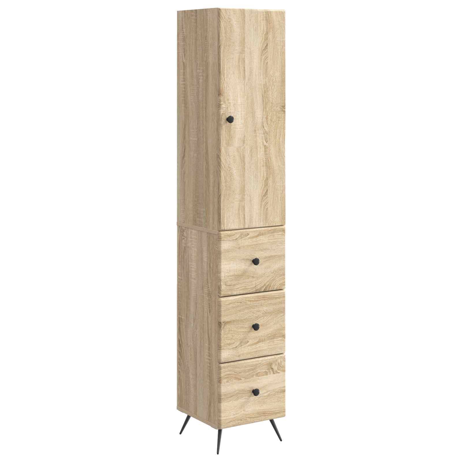 vidaXL Schrankset 2 pcs Sonoma-Eiche 34,5 x 34,5 x 90 cm Holzwerkstoff