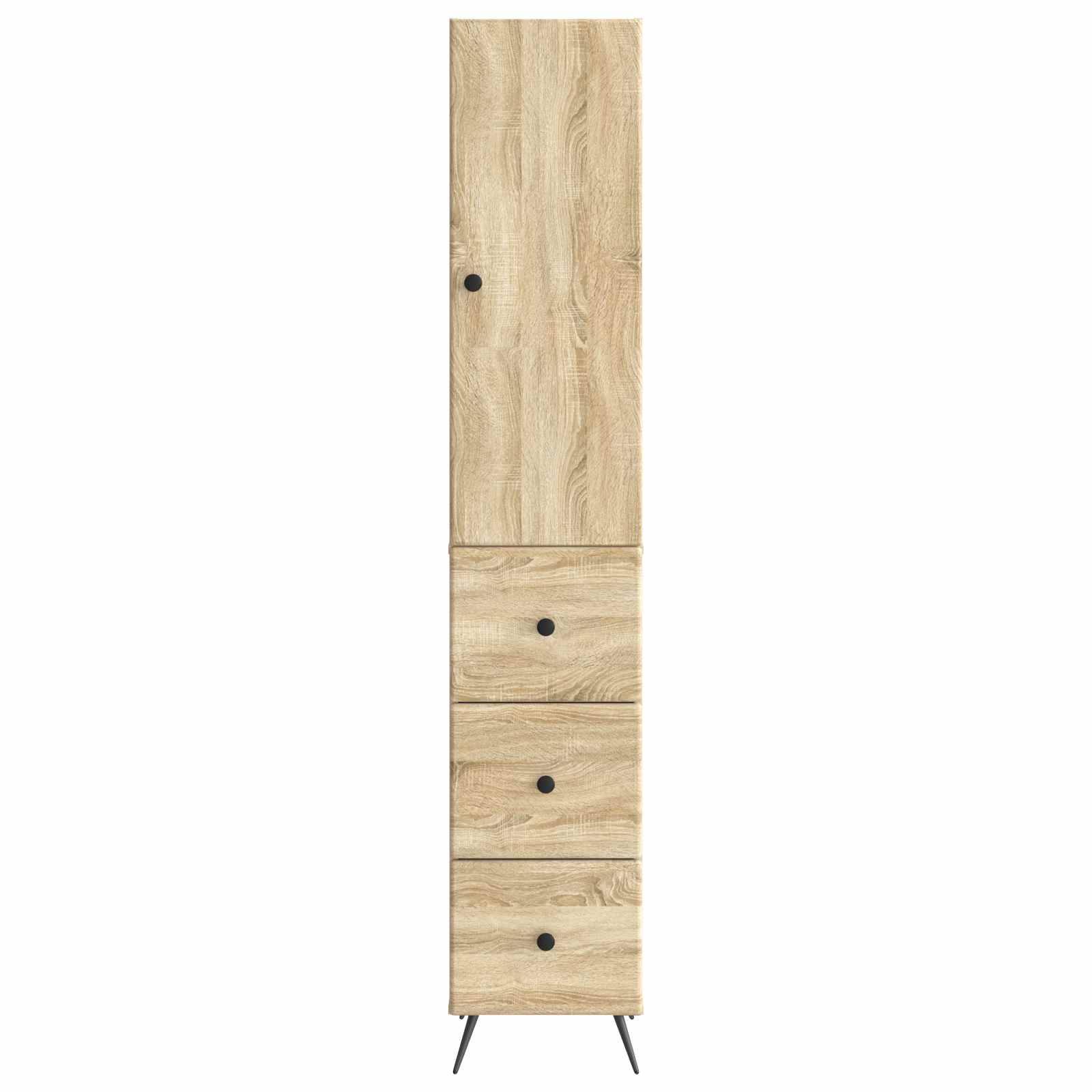 vidaXL Schrankset 2 pcs Sonoma-Eiche 34,5 x 34,5 x 90 cm Holzwerkstoff