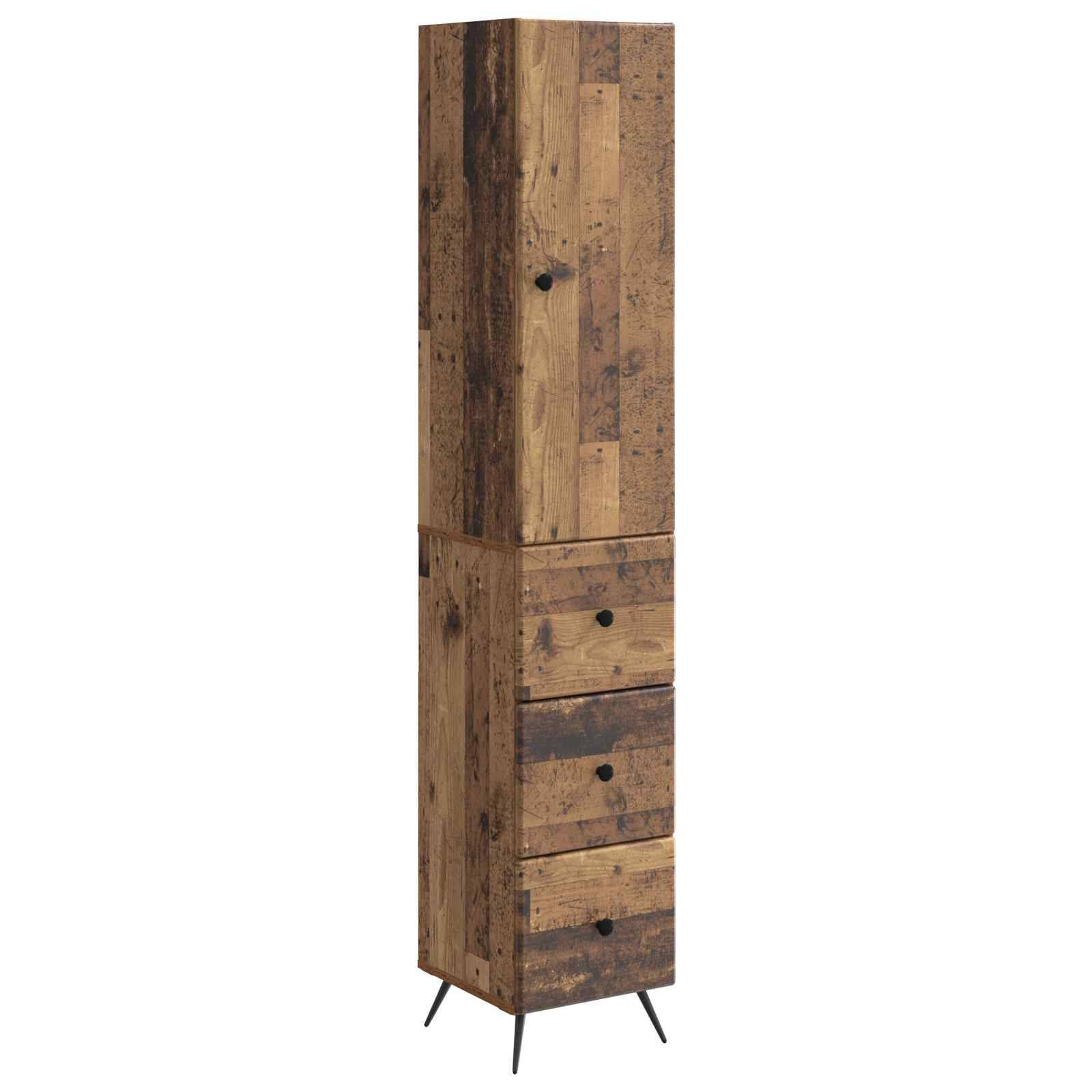 vidaXL Schrankset 2 pcs Altholz 34,5 x 34,5 x 90 cm Holzwerkstoff