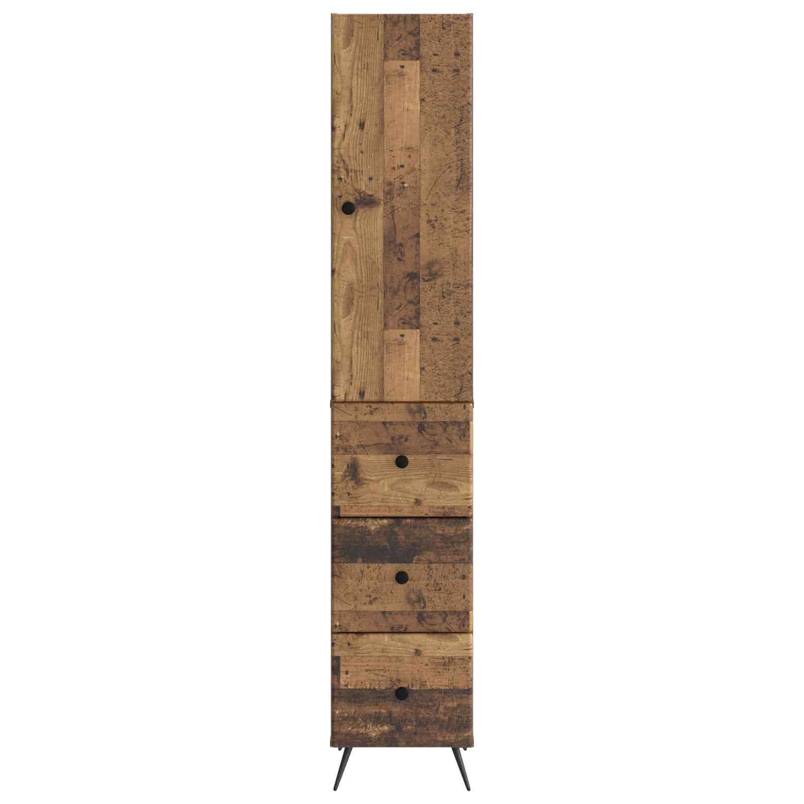 vidaXL Schrankset 2 pcs Altholz 34,5 x 34,5 x 90 cm Holzwerkstoff