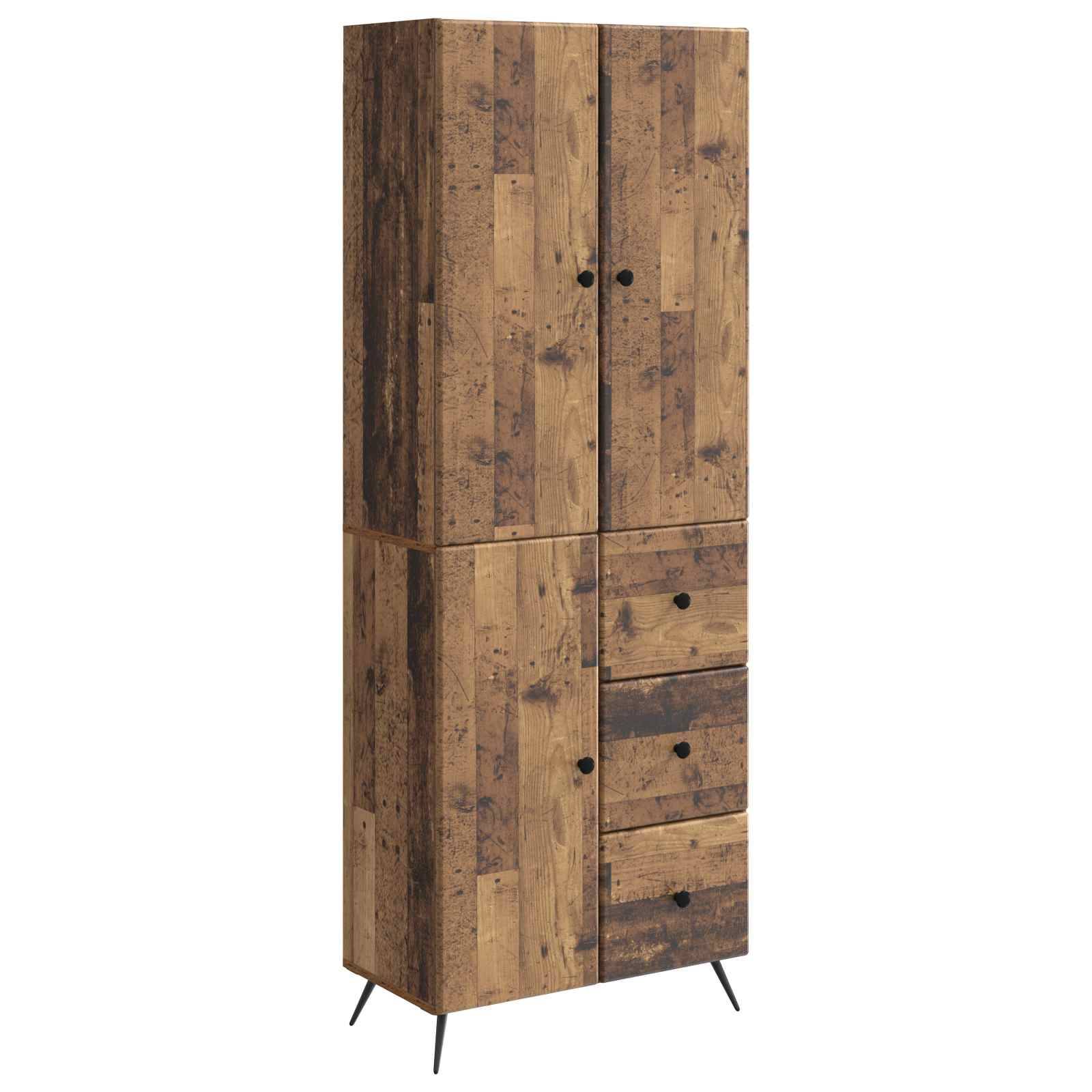vidaXL Schrankset 2 pcs Altholz Holzwerkstoff