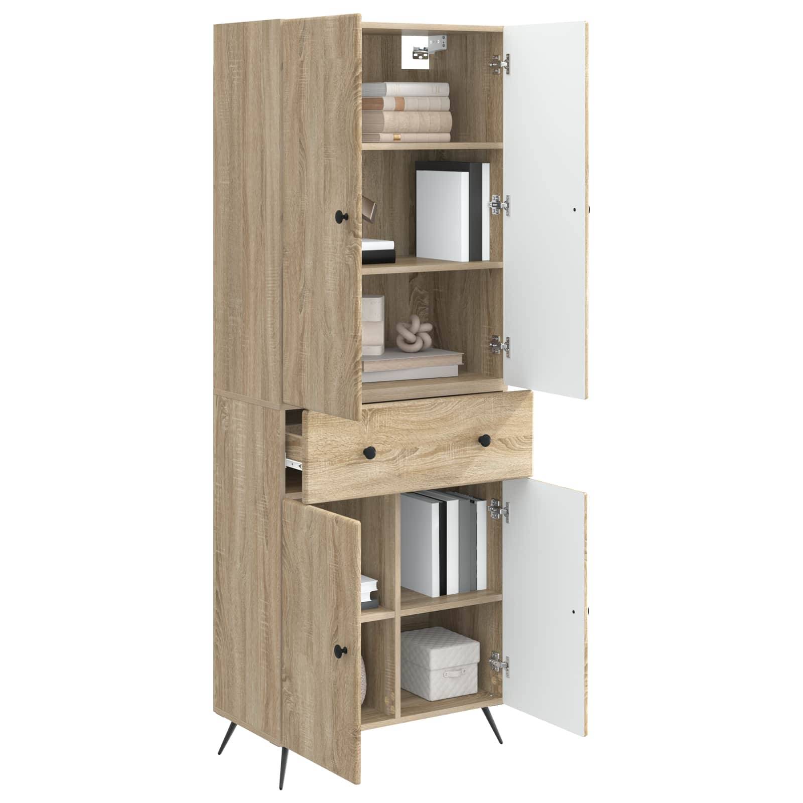 vidaXL 2 pcs Sonoma-Eiche