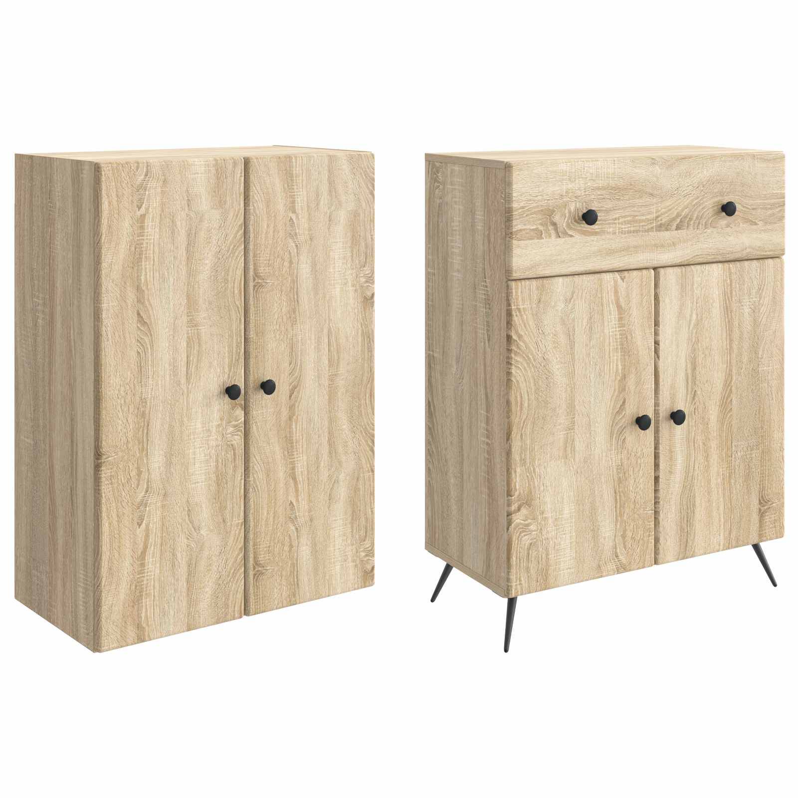 vidaXL 2 pcs Sonoma-Eiche