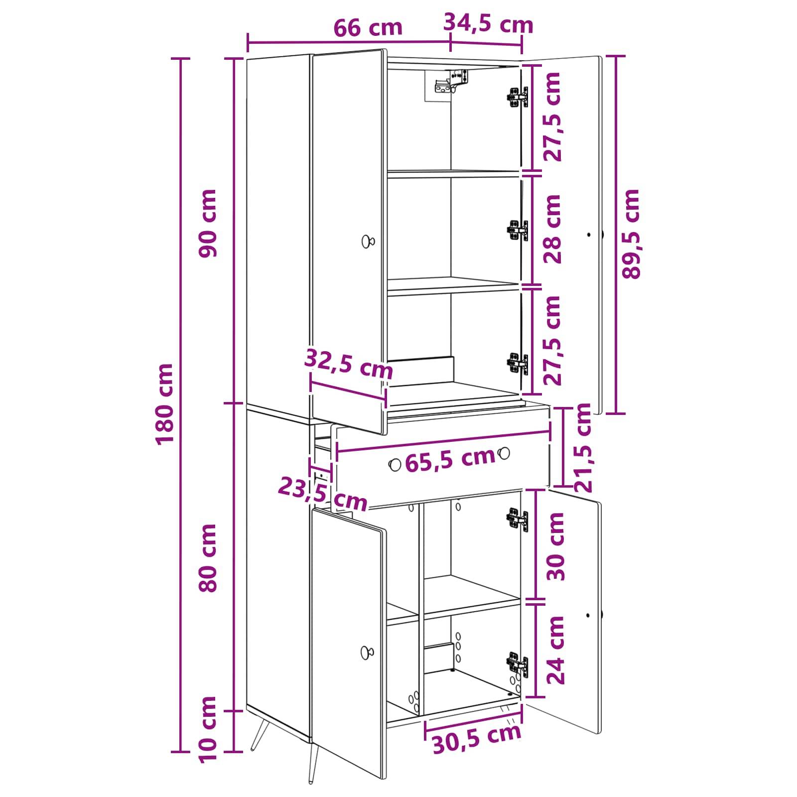 vidaXL 2 pcs Schwarz