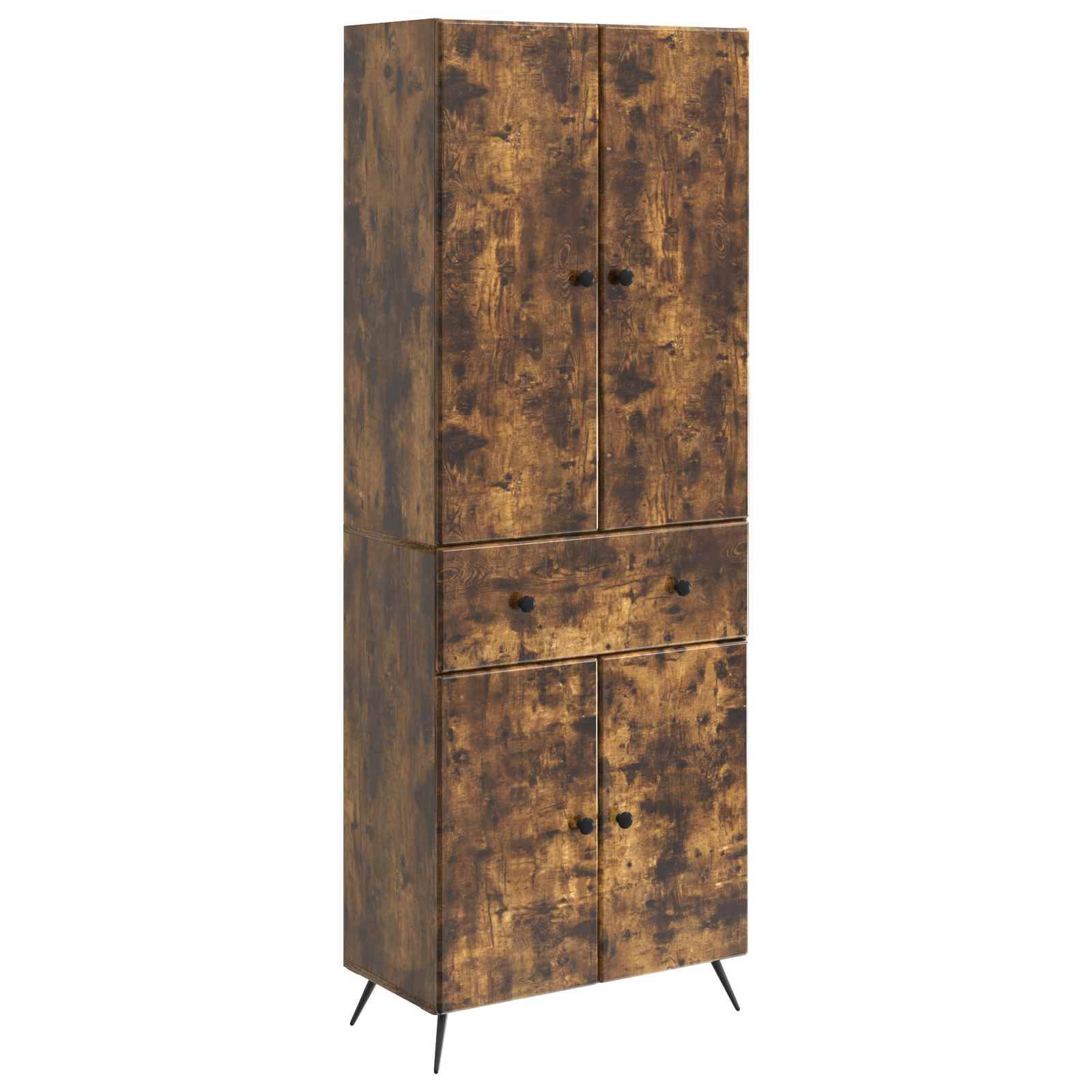 vidaXL 2 pcs Geräucherte Eiche
