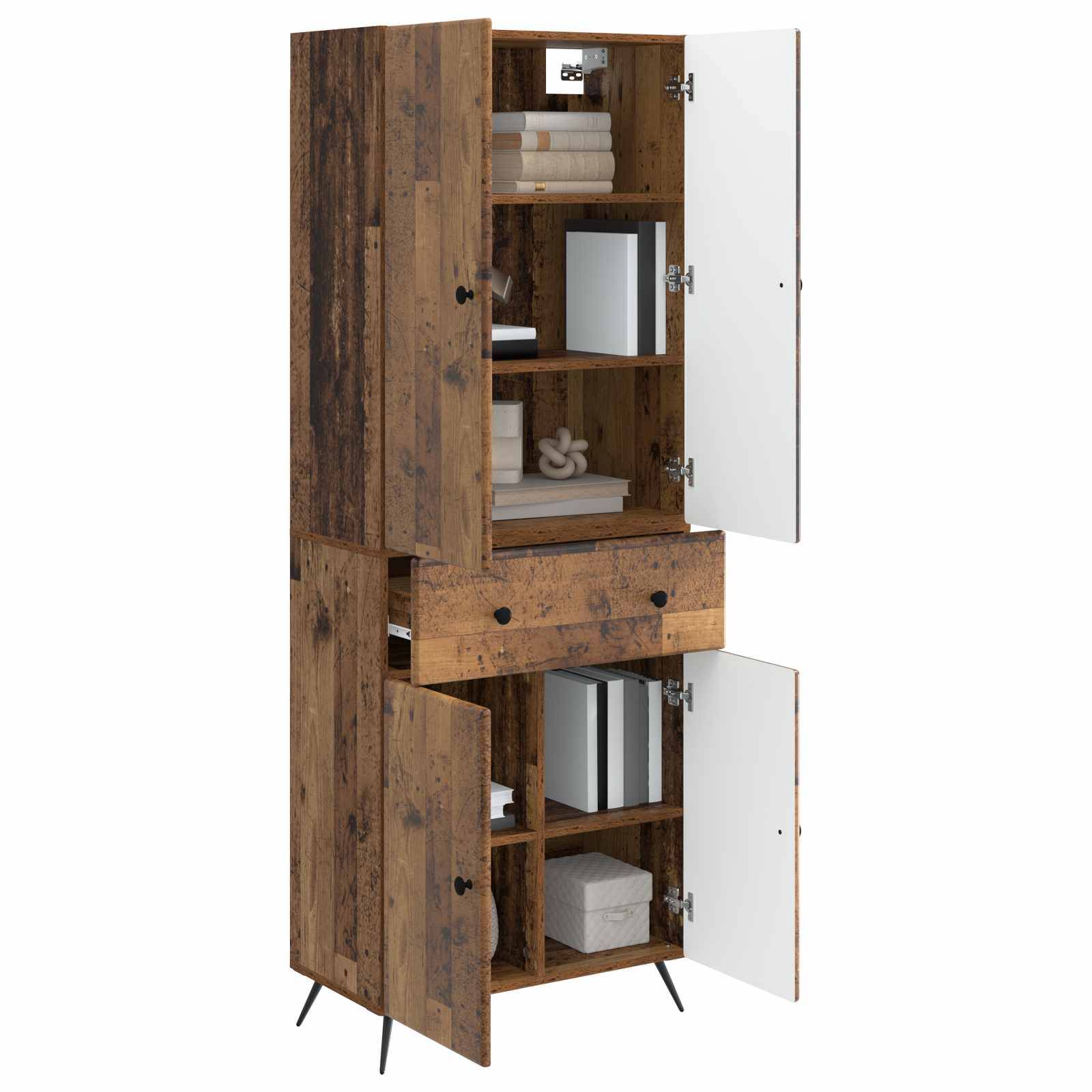 vidaXL 2 pcs Altholz