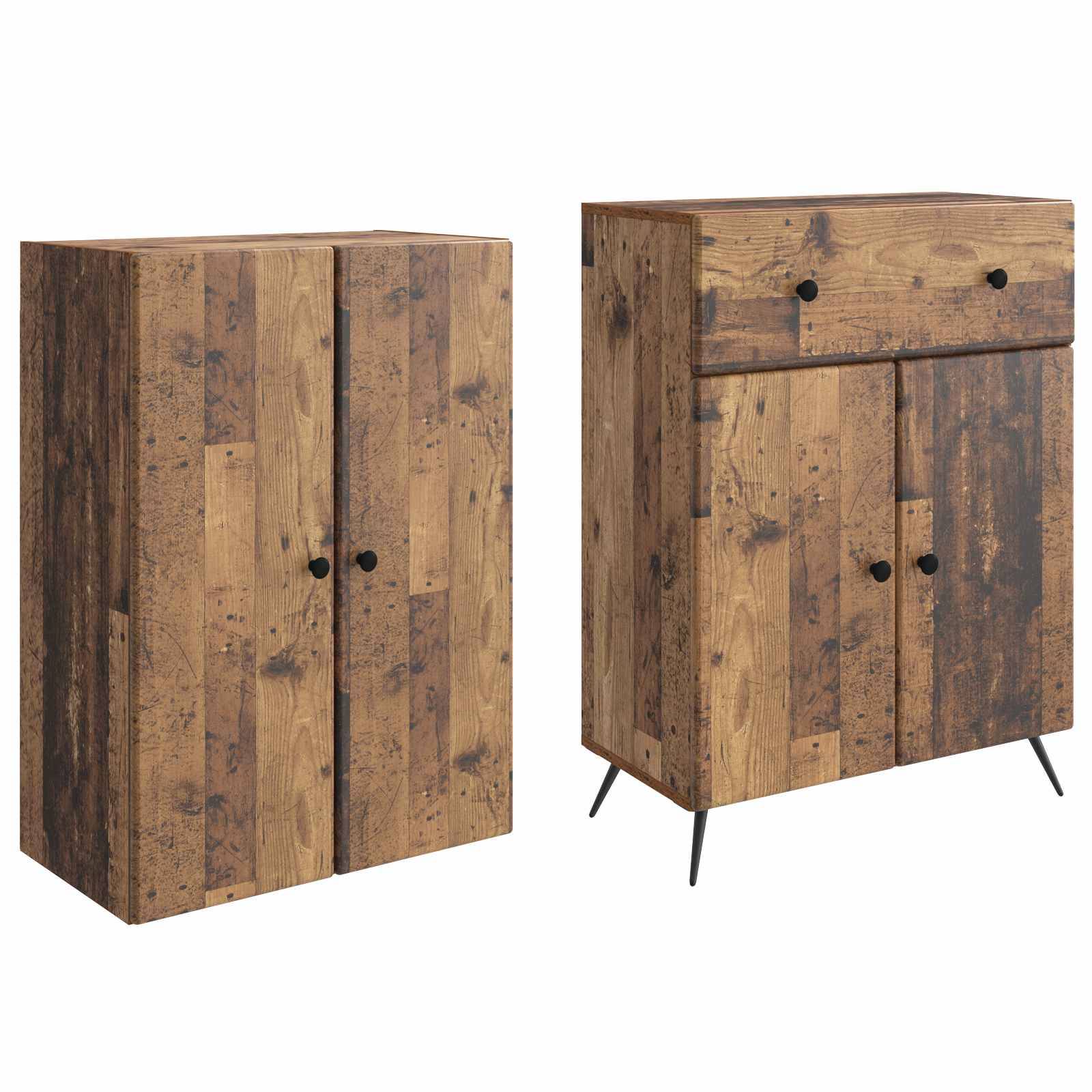 vidaXL 2 pcs Altholz