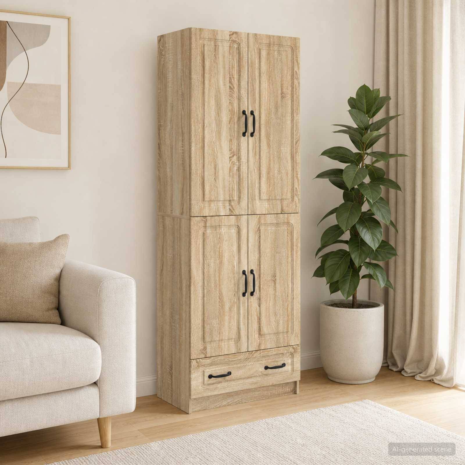 vidaXL Schrankset 2 pcs Sonoma-Eiche Holzwerkstoff