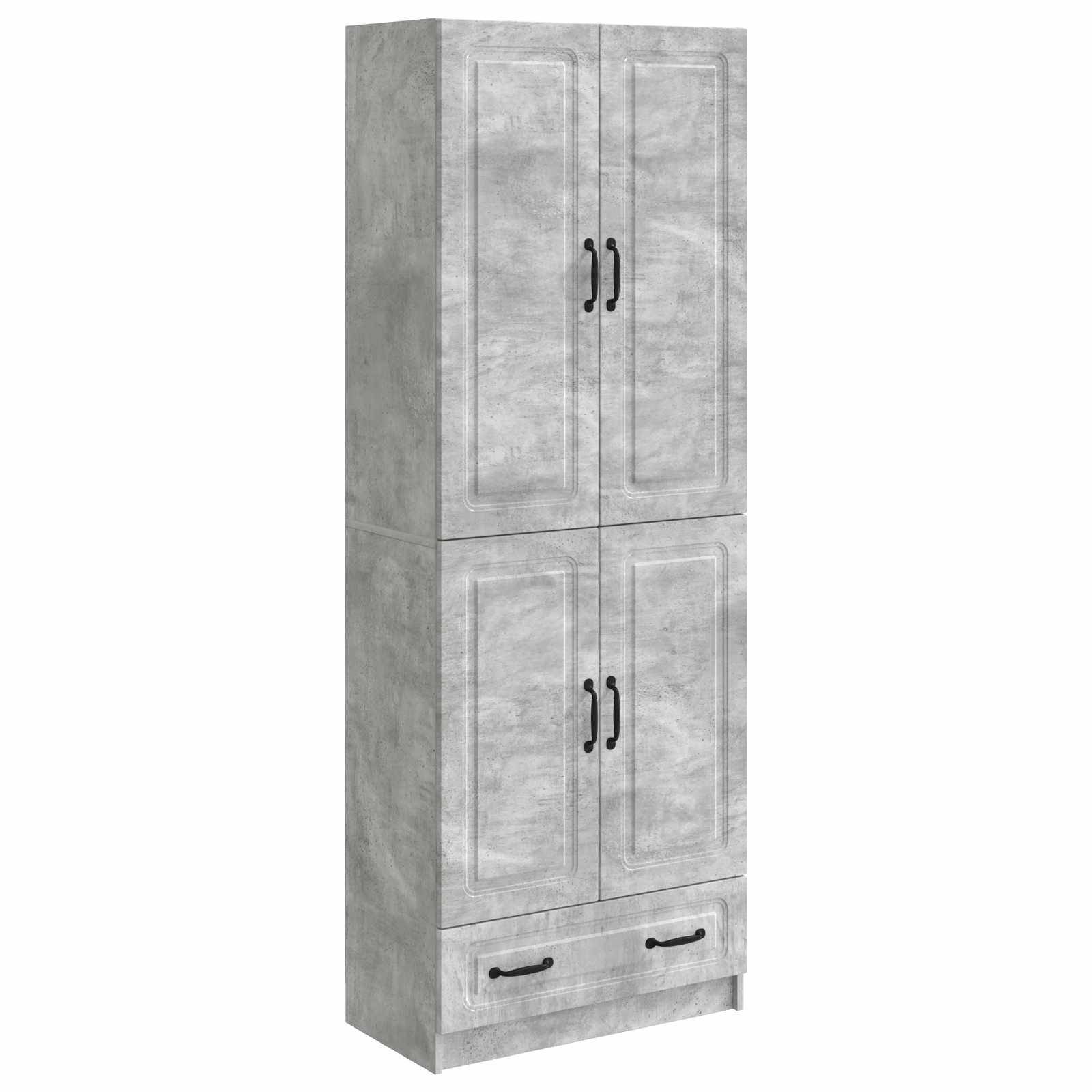 vidaXL Schrankset 2 pcs Betongrau Holzwerkstoff