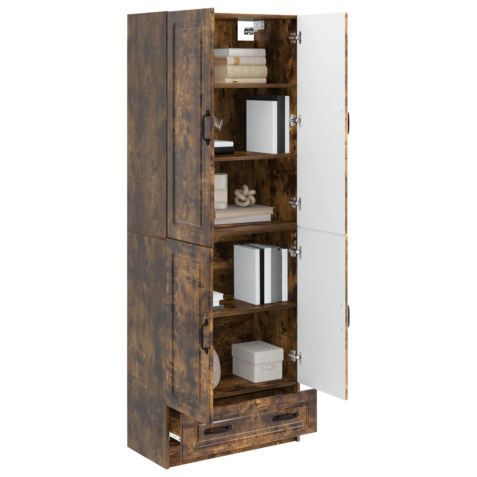 vidaXL Schrankset 2 pcs Geräucherte Eiche Holzwerkstoff