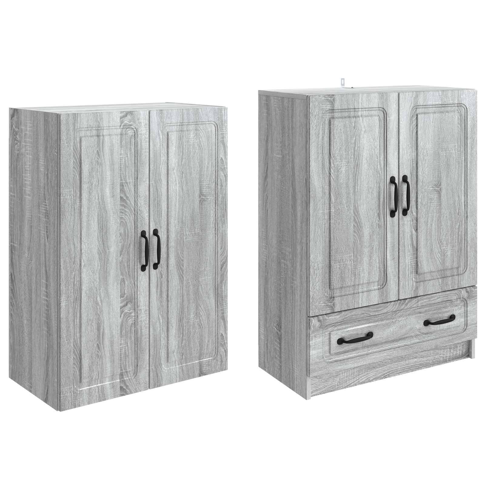 vidaXL Schrankset 2 pcs Grau Sonoma Holzwerkstoff
