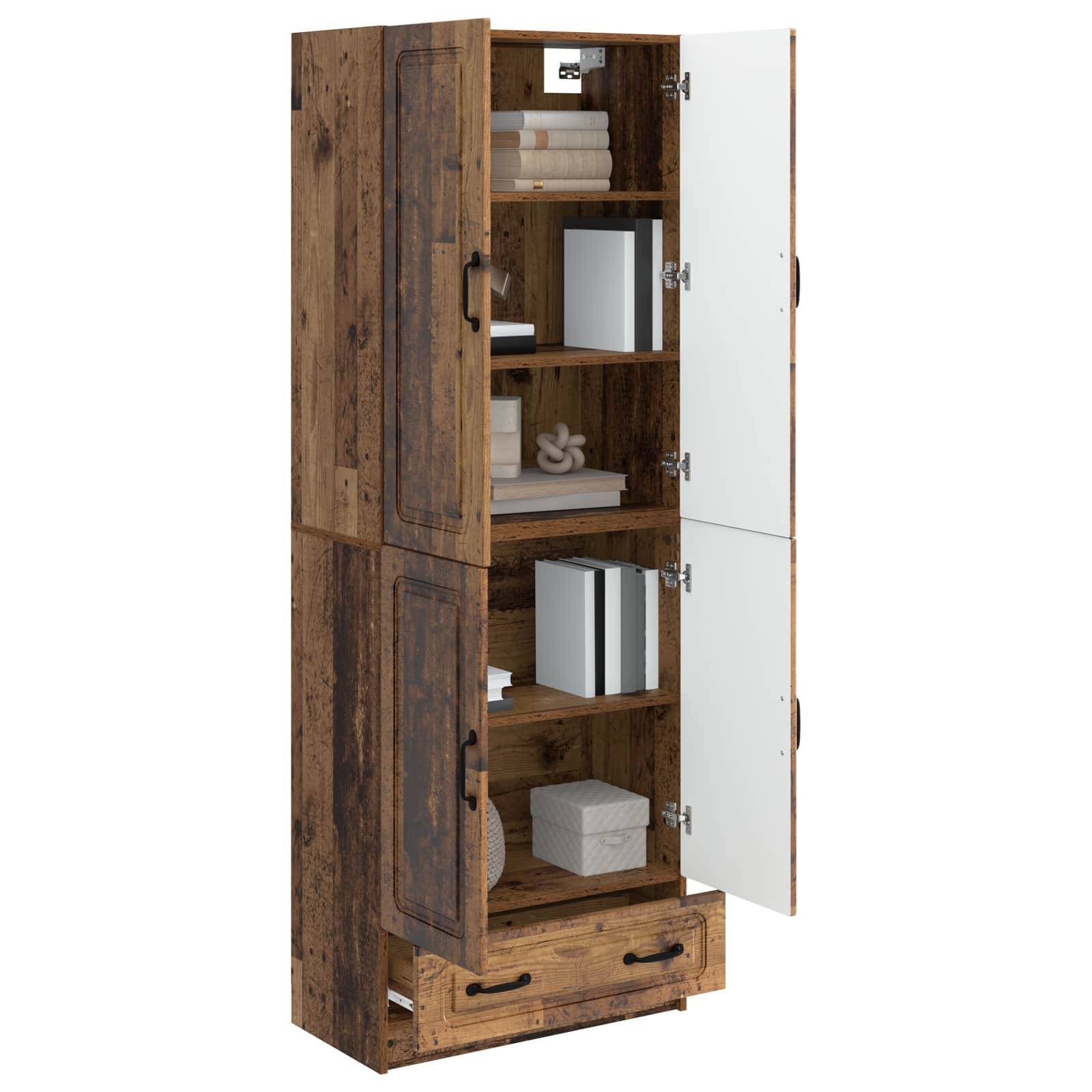 vidaXL Schrankset 2 pcs Altholz Holzwerkstoff