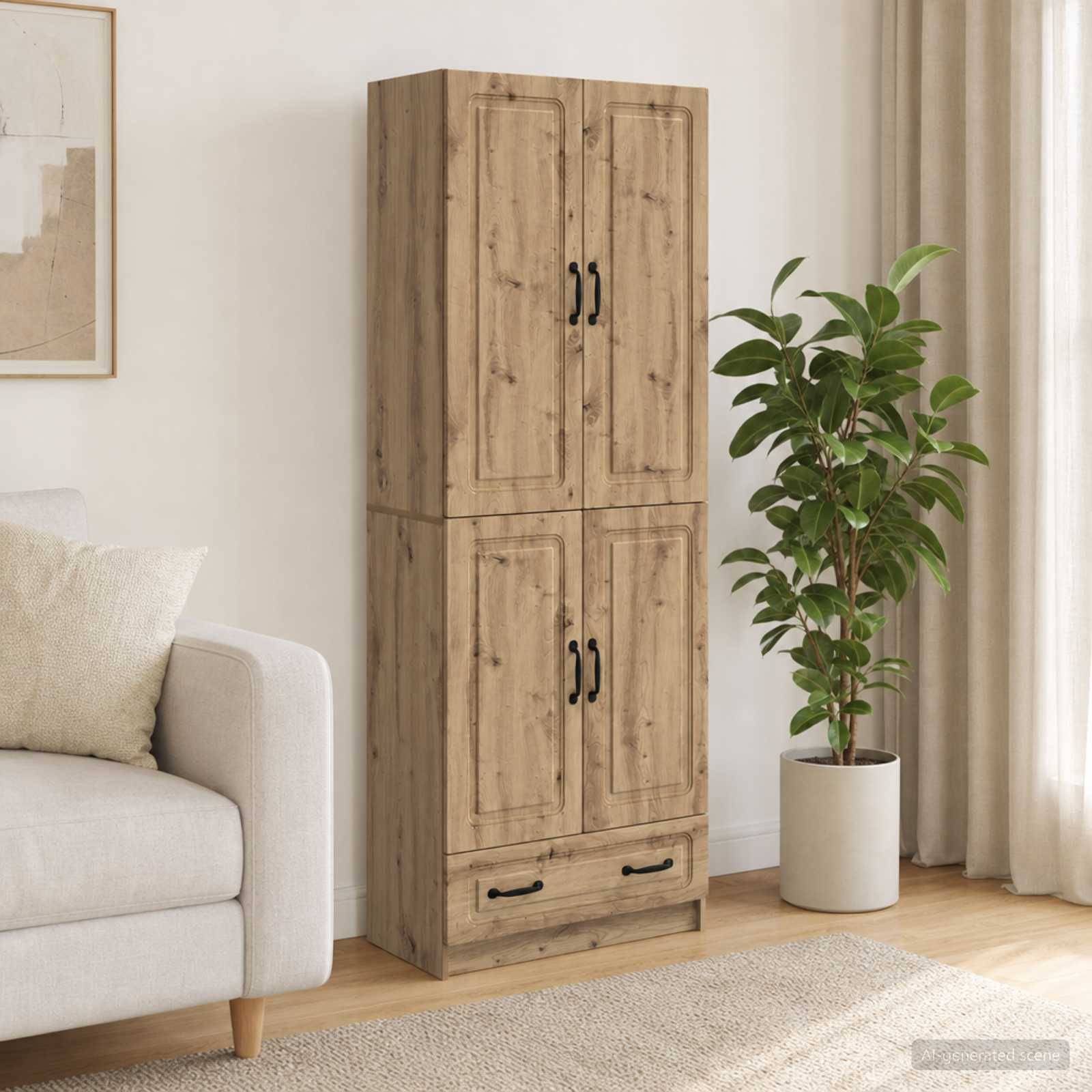 vidaXL Schrankset 2 Stk. Artisan-Eiche Holzwerkstoff