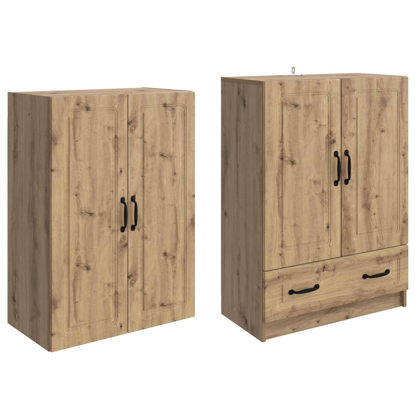 vidaXL Schrankset 2 Stk. Artisan-Eiche Holzwerkstoff