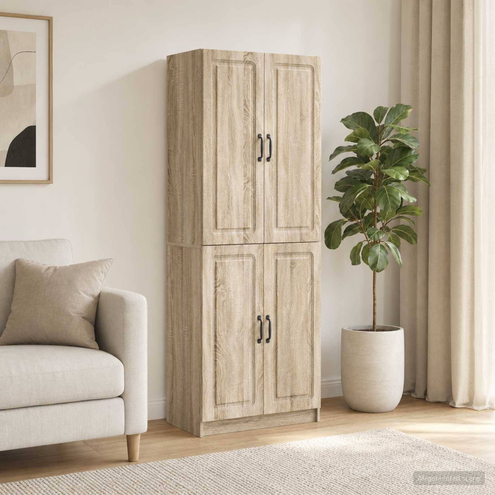 vidaXL Schrankset 2 pcs Sonoma-Eiche Holzwerkstoff