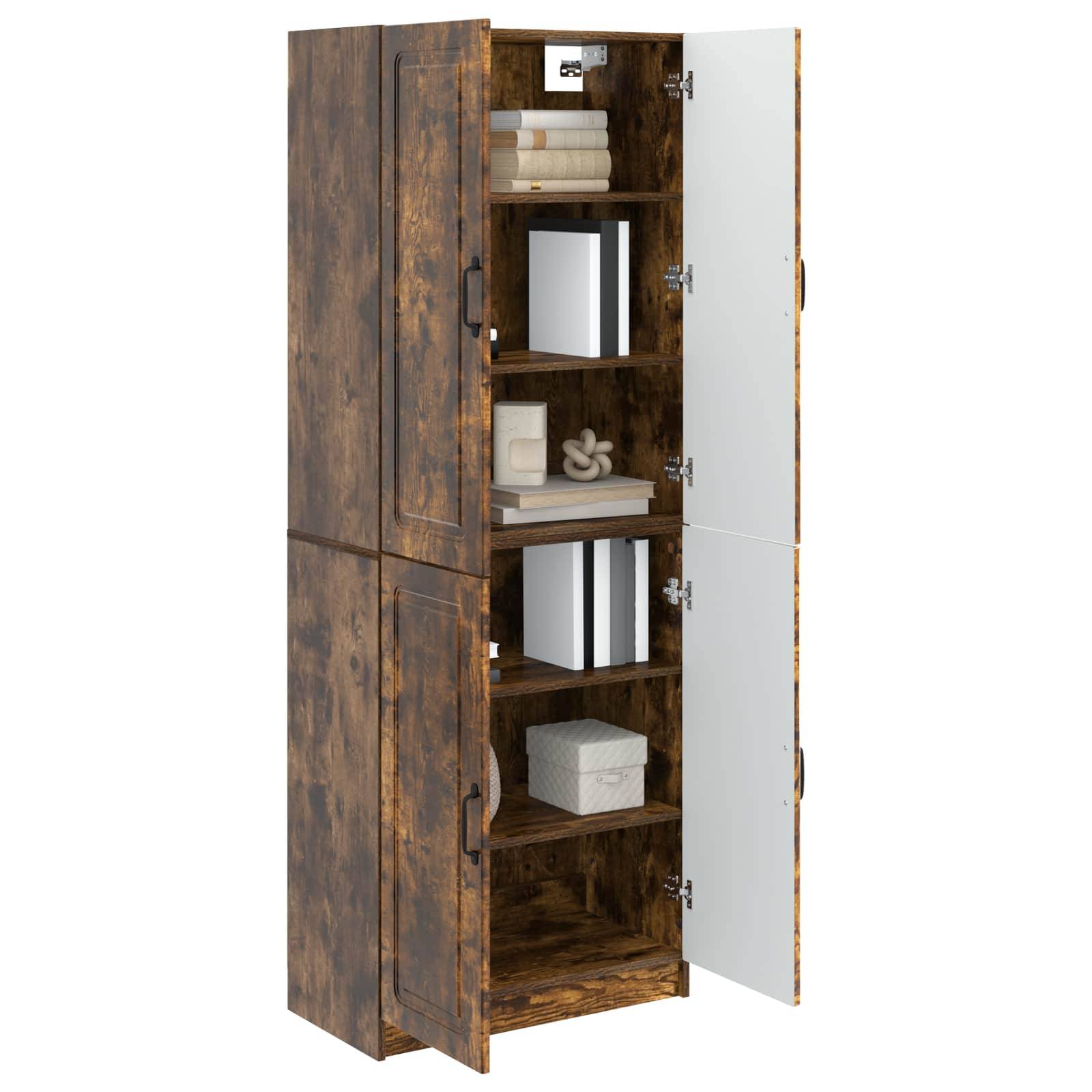vidaXL Schrankset 2 pcs Geräucherte Eiche Holzwerkstoff