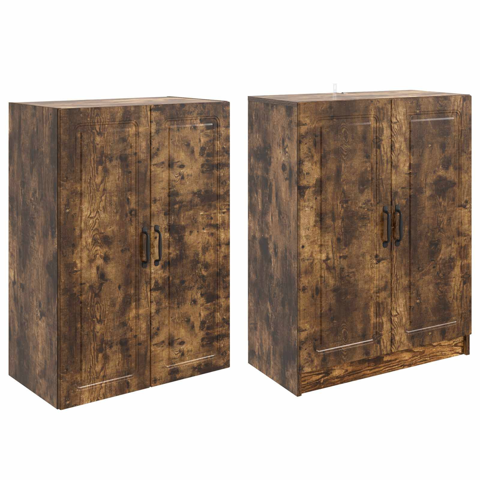 vidaXL Schrankset 2 pcs Geräucherte Eiche Holzwerkstoff