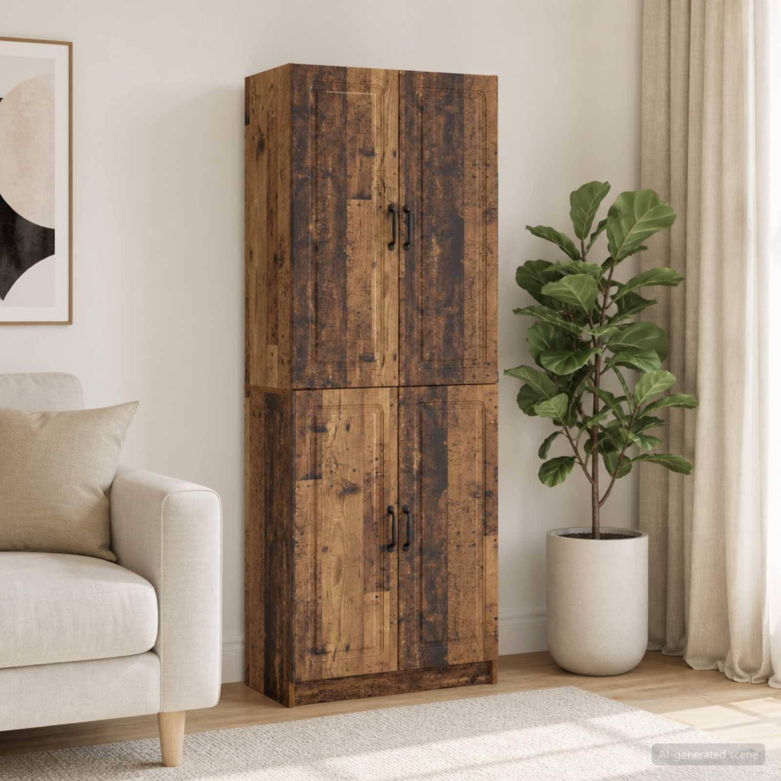 vidaXL Schrankset 2 pcs Holzwerkstoff