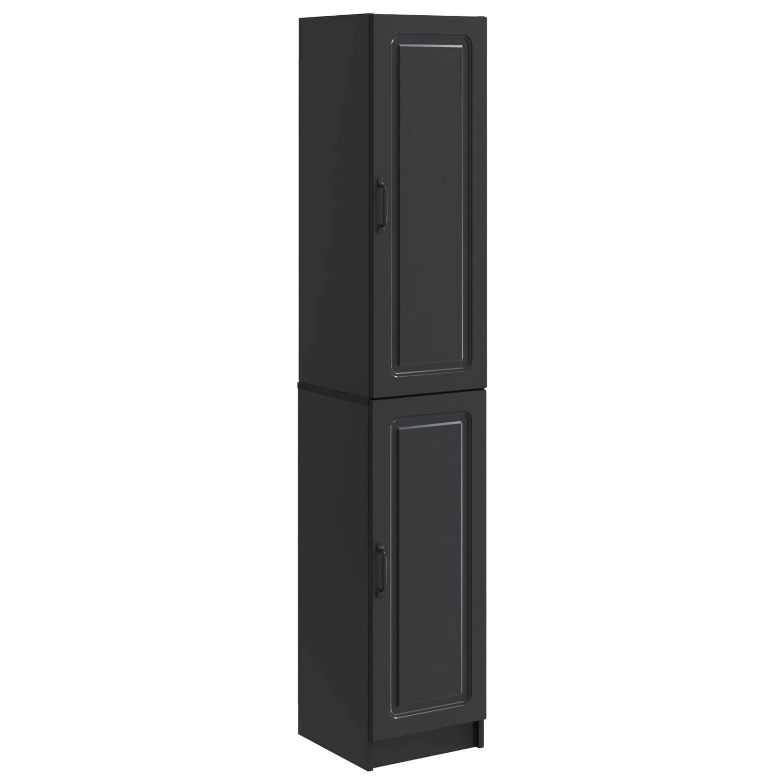 vidaXL Schrankset 2 pcs Schwarz Holzwerkstoff