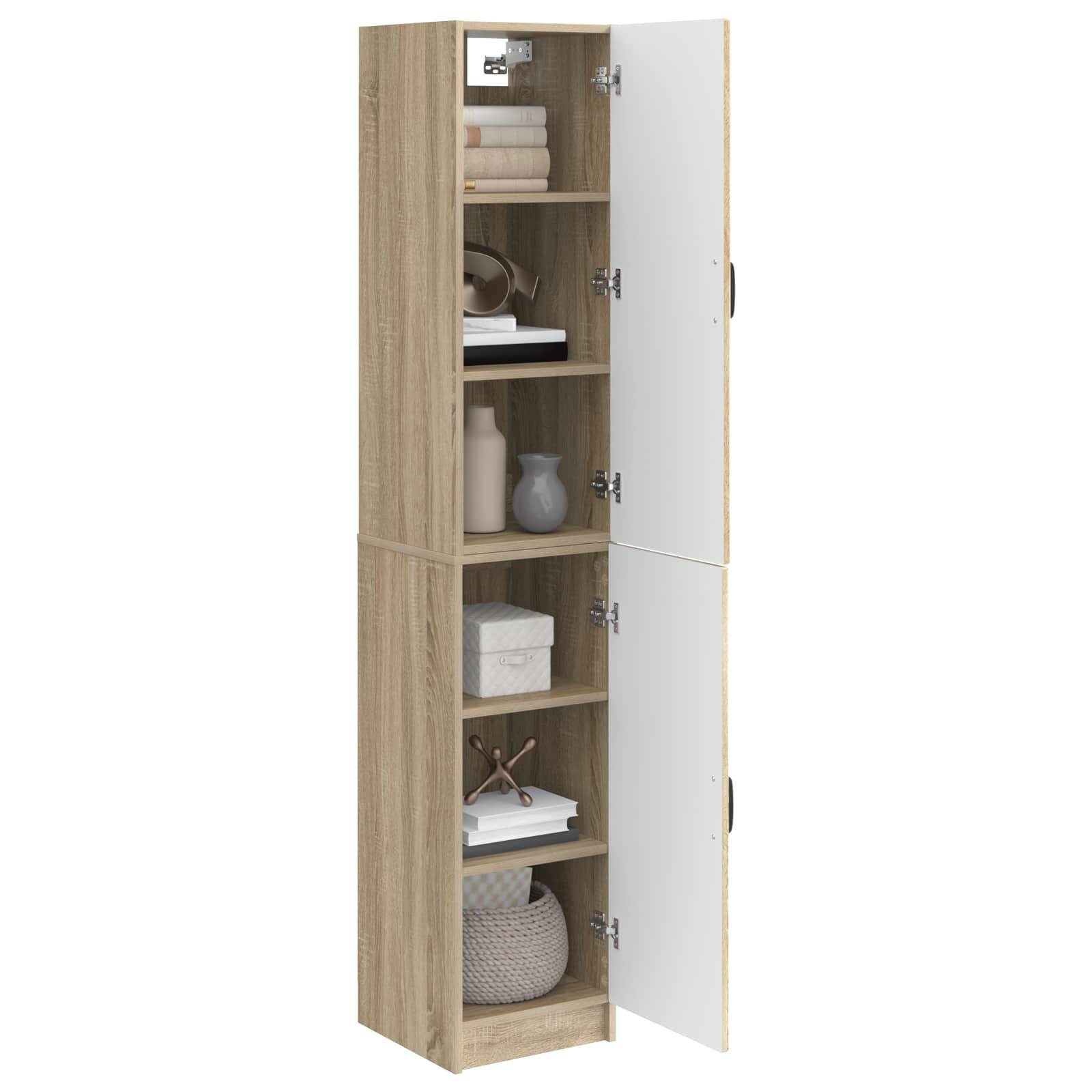 vidaXL Schrankset 2 pcs Sonoma-Eiche Holzwerkstoff