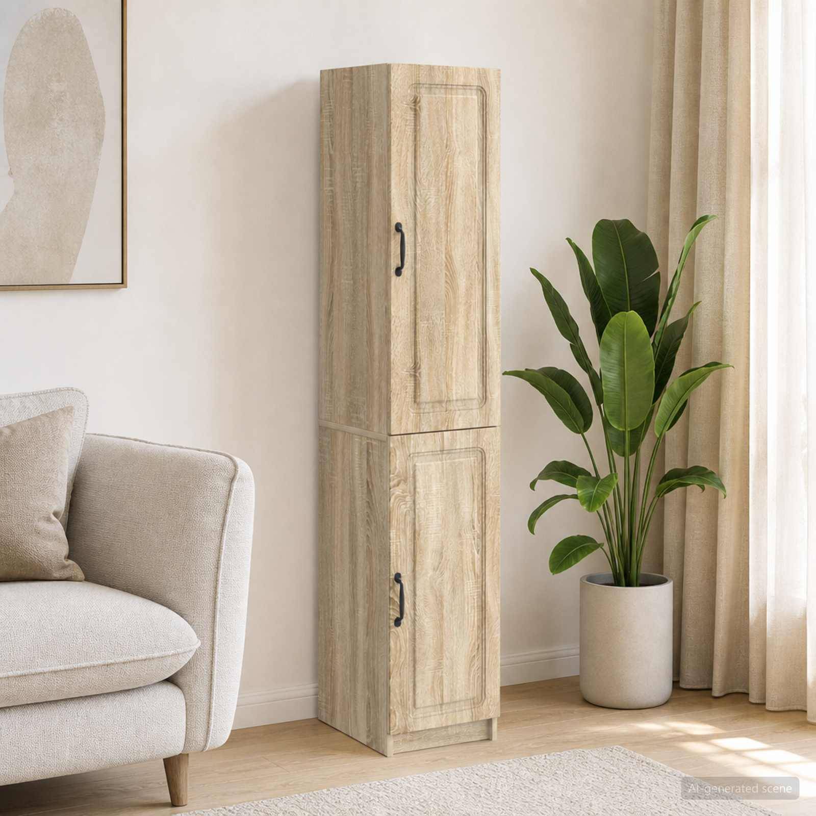 vidaXL Schrankset 2 pcs Sonoma-Eiche Holzwerkstoff