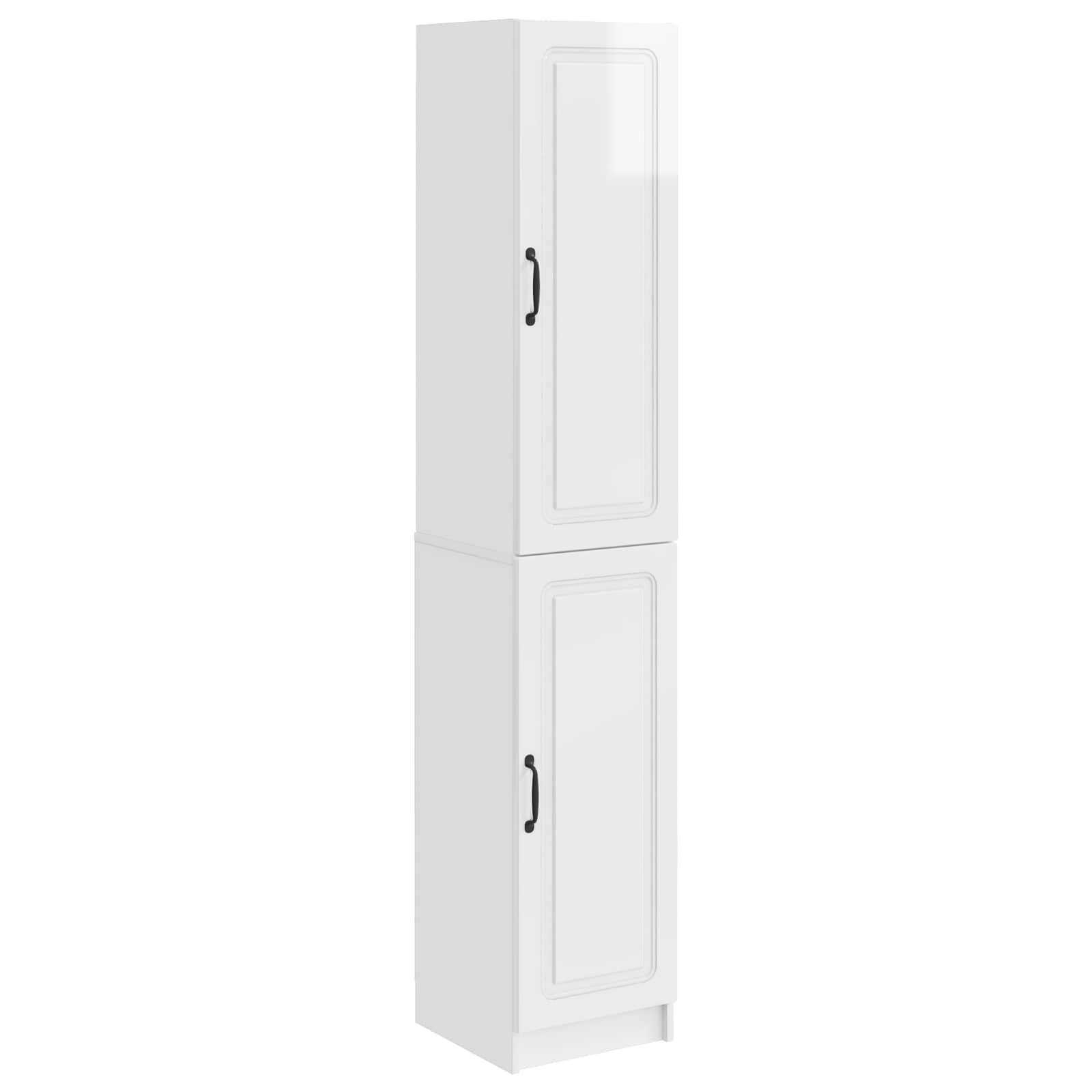 vidaXL Schrankset 2 pcs Hochglanz Weiß Holzwerkstoff
