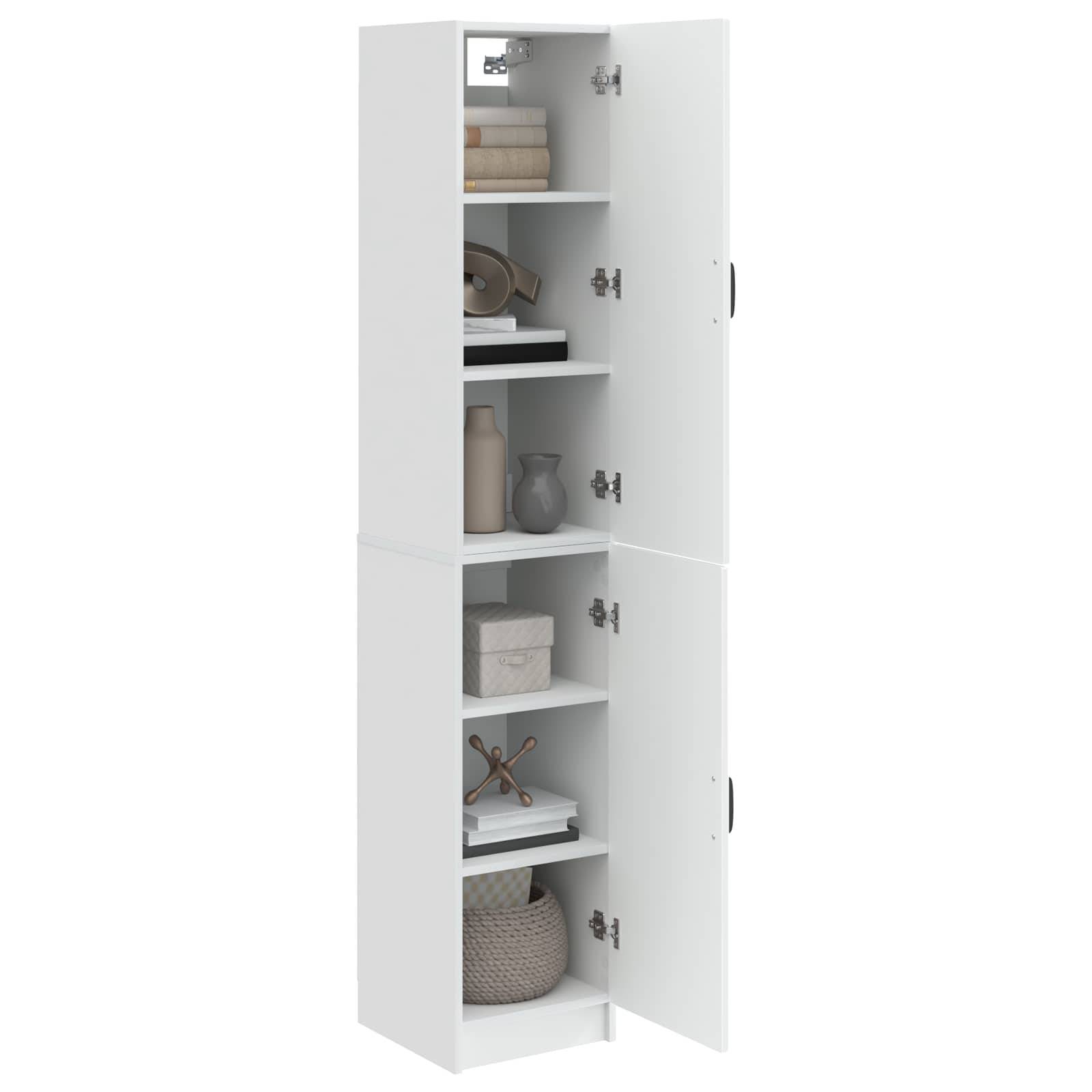 vidaXL Schrankset 2 pcs Hochglanz Weiß Holzwerkstoff