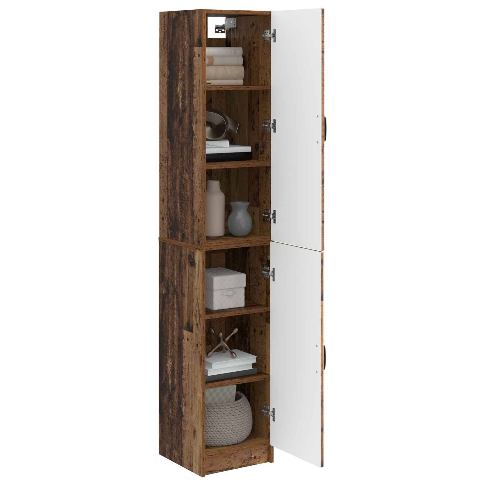 vidaXL Schrankset 2 pcs Altholz Holzwerkstoff
