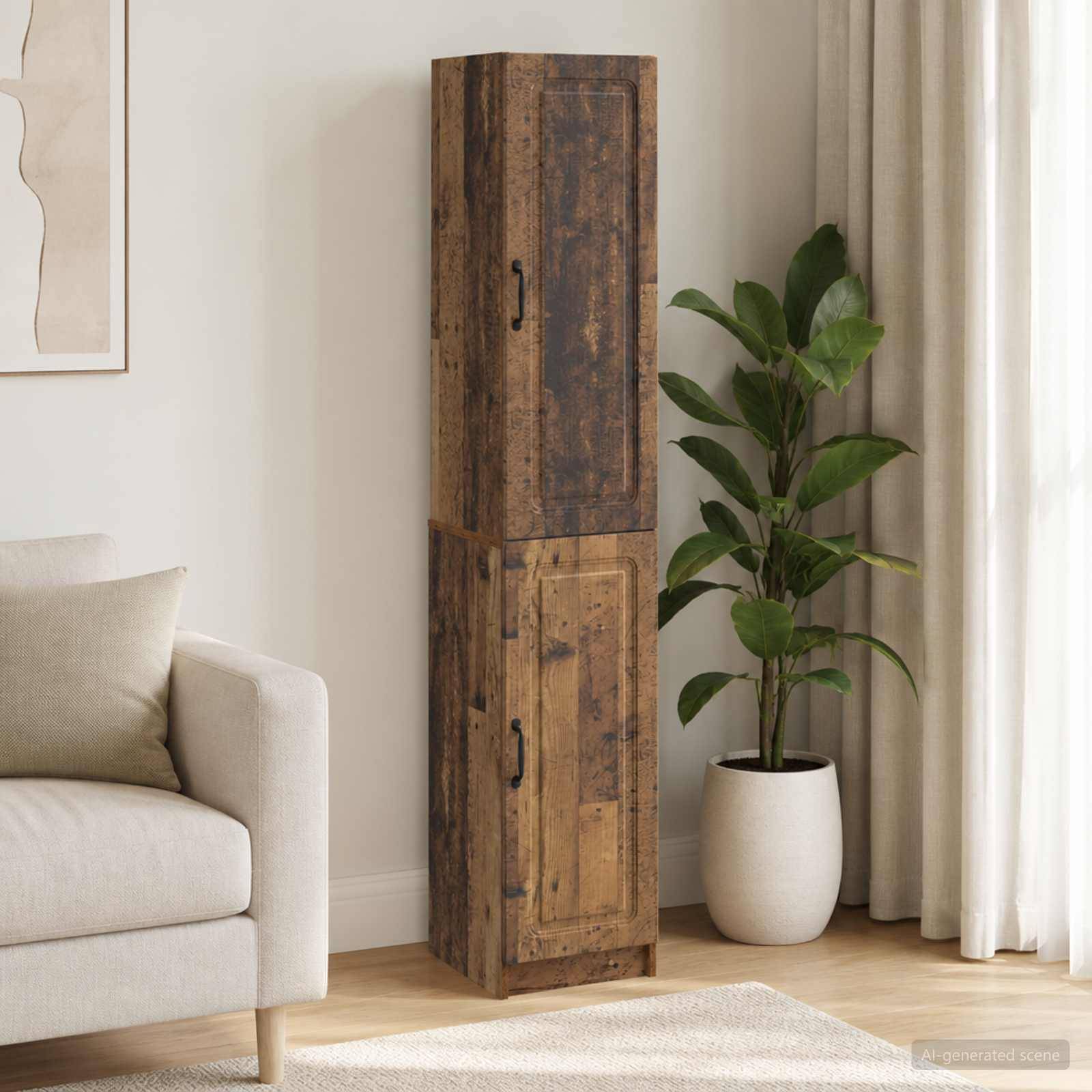vidaXL Schrankset 2 pcs Altholz Holzwerkstoff